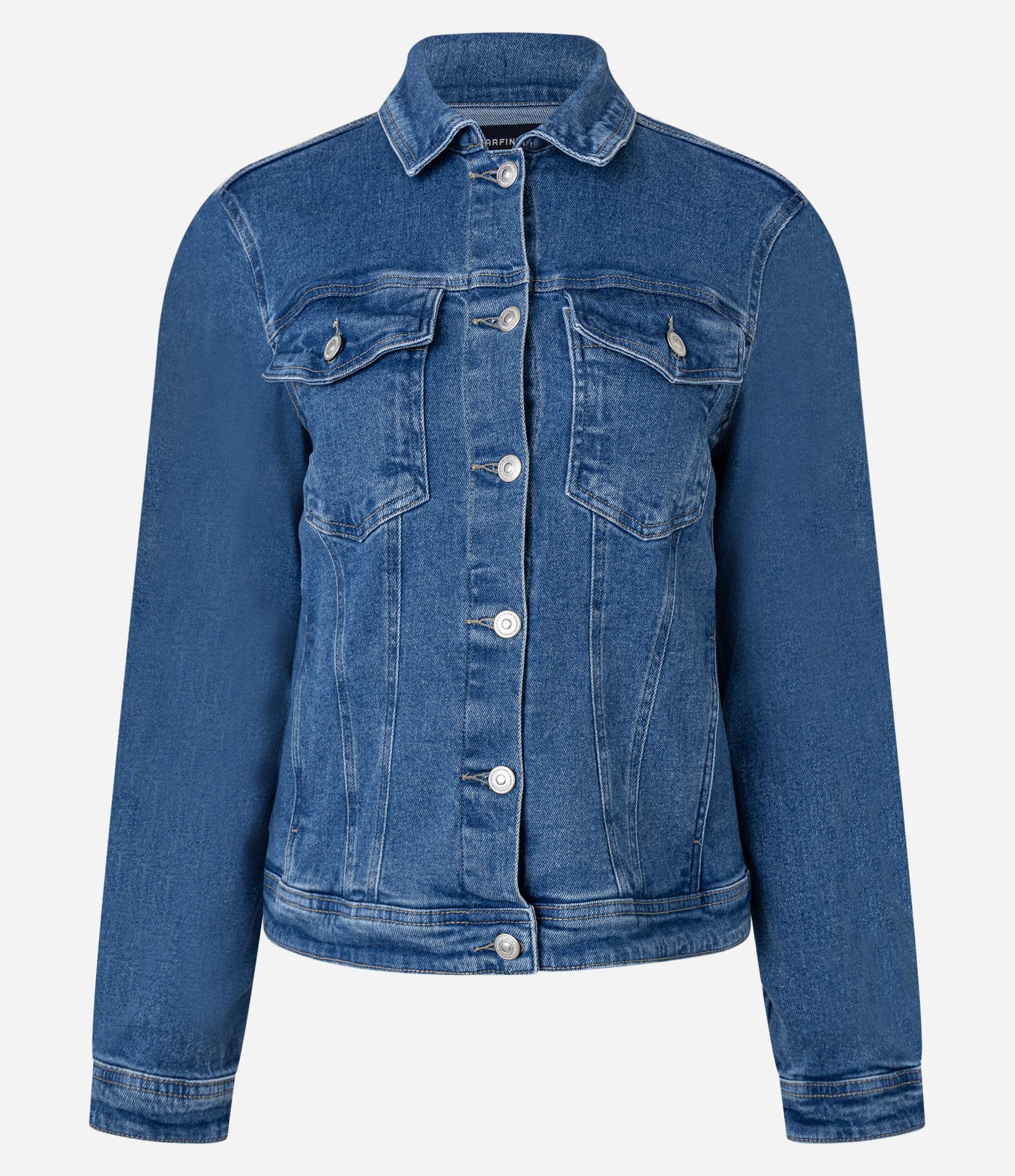 Jaqueta Trucker em Jeans com Bolsos Azul 7