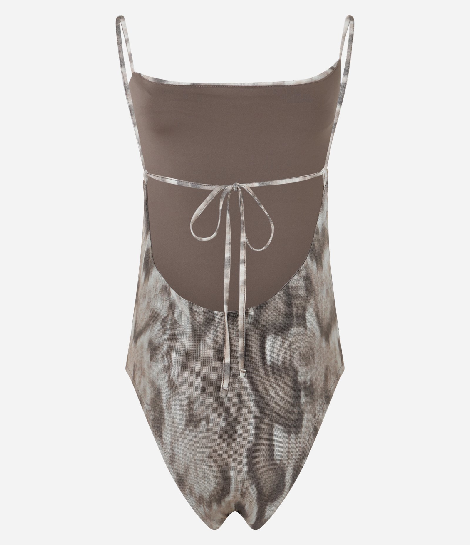 Body em Tule Animal Print e Alcinhas Finas Marrom 11