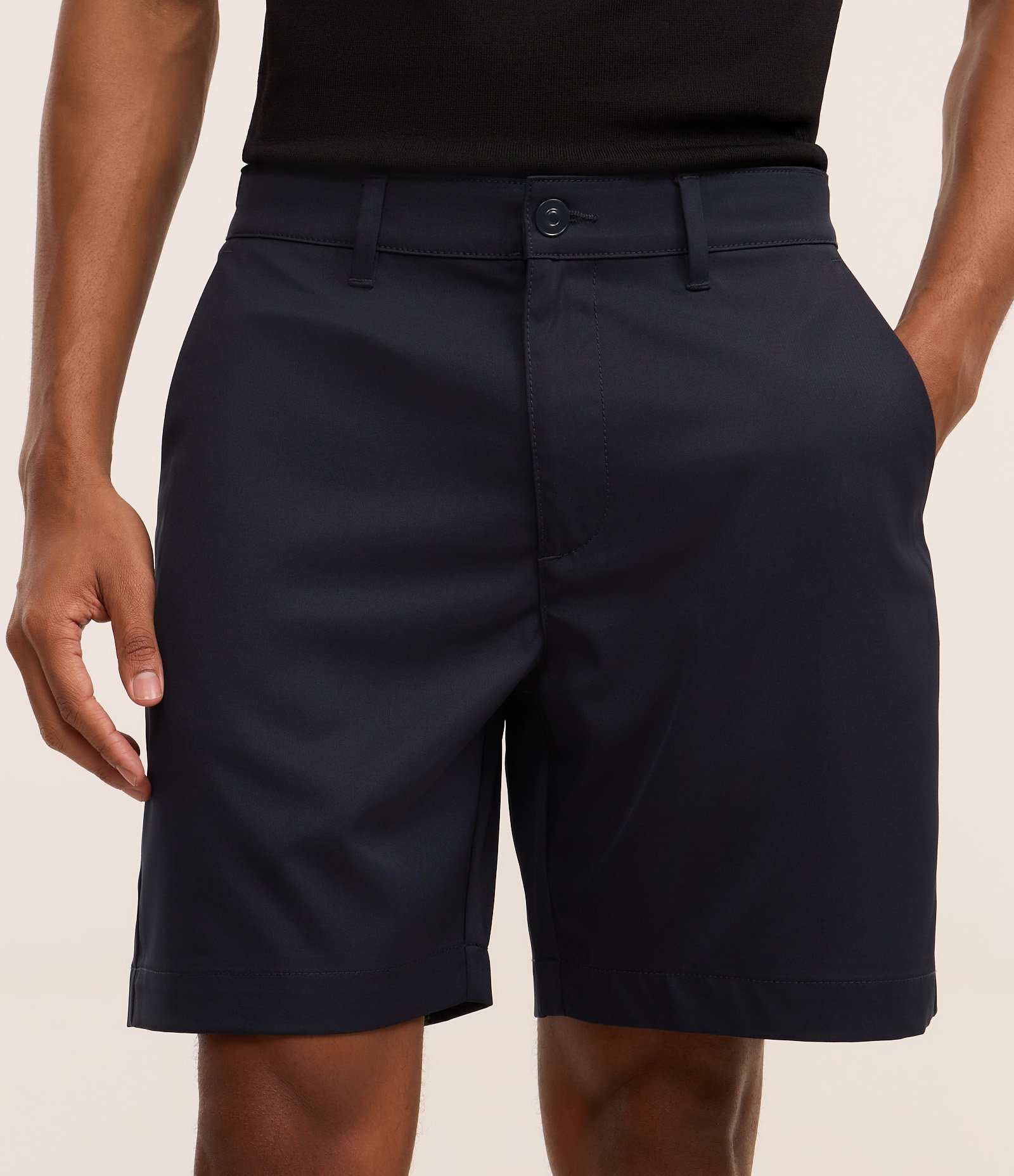 Bermuda Tech Reta em Sarja Azul 2