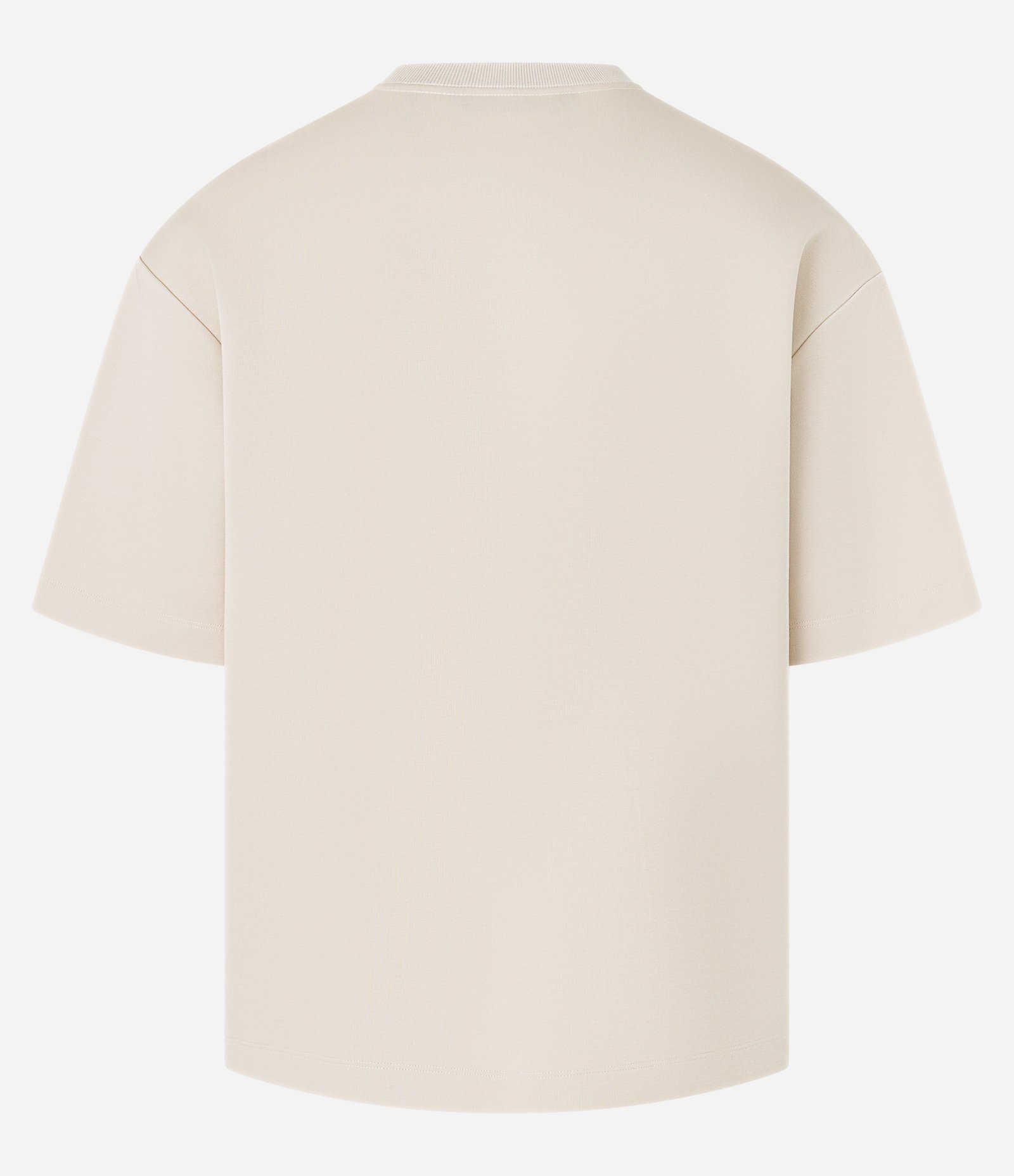 Camiseta Overboxy em Algodão com Lettering Bordado Bege 8