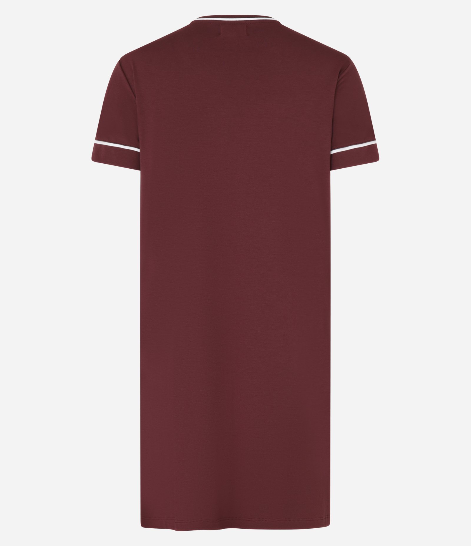 Camisola Manga Curta em Viscose com Detalhes Contrastantes Vermelho 5