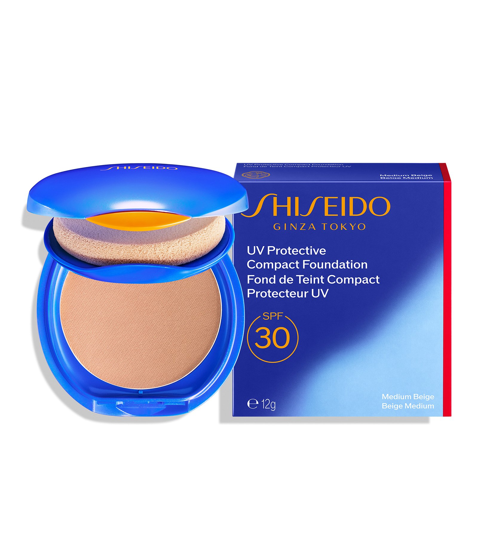 Pó Compacto UV Protective FPS30 Shiseido Medium Beige 2