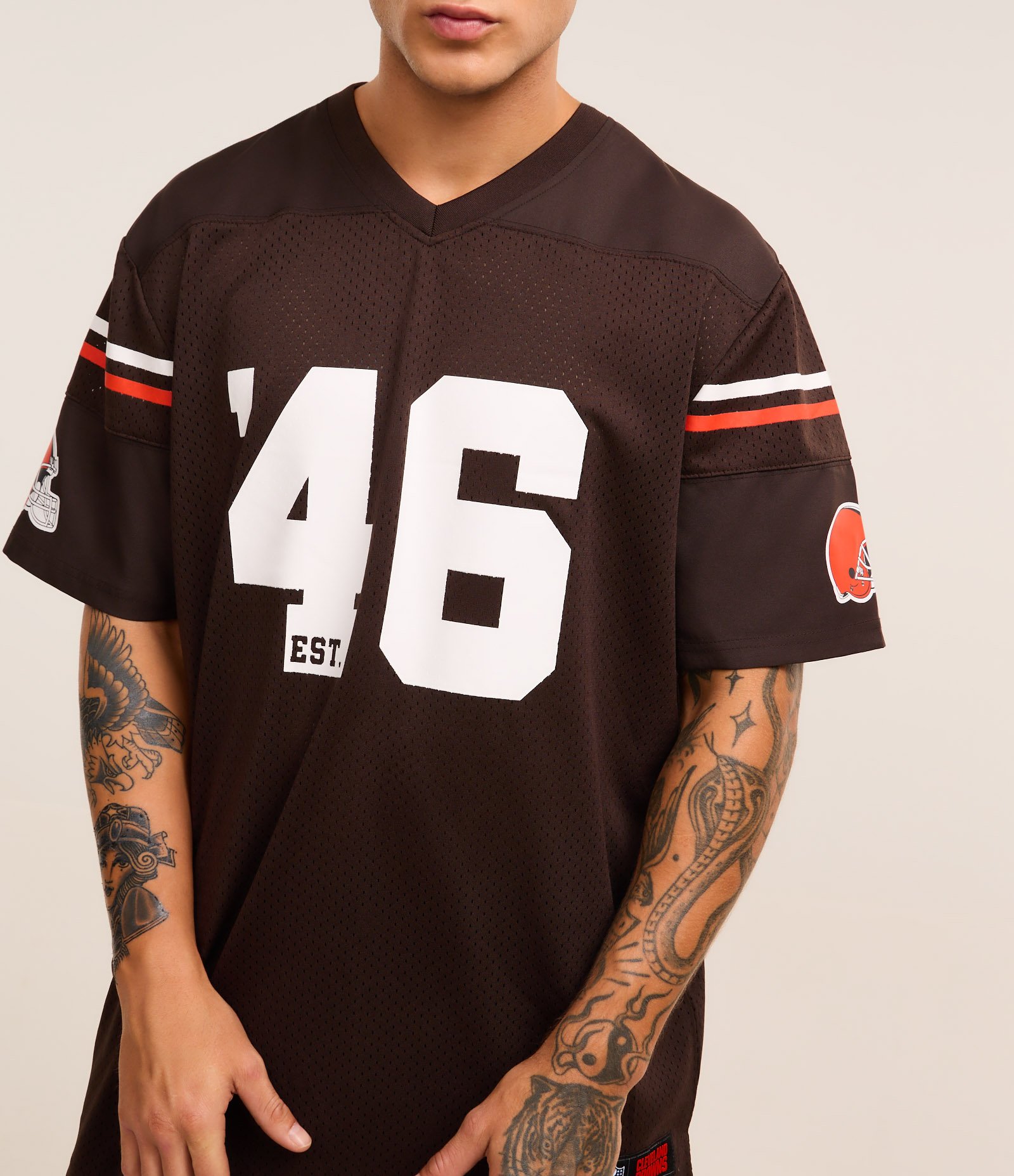 Camiseta Esportiva em Tecnologia Dry NFL Browns Marrom 5