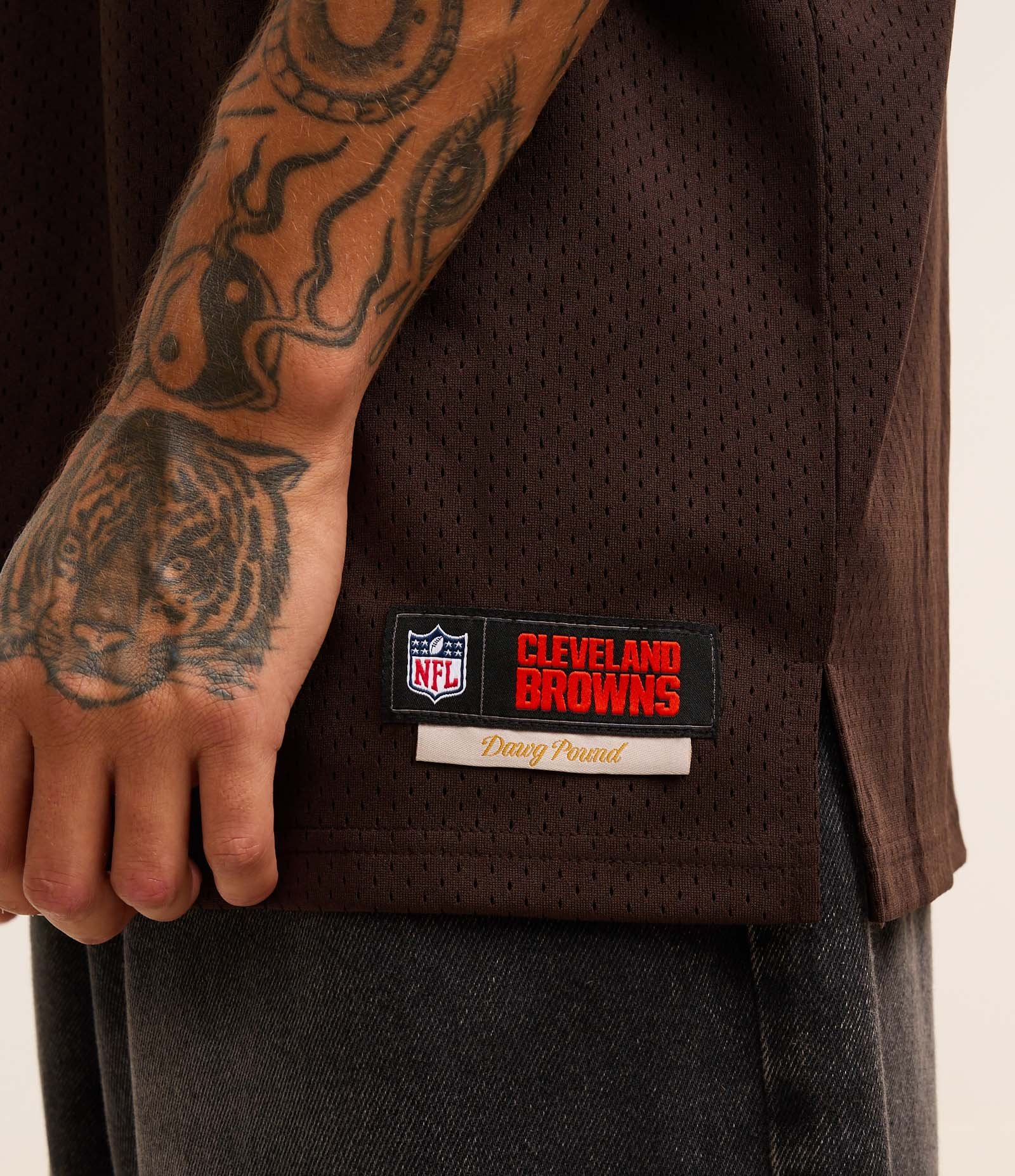 Camiseta Esportiva em Tecnologia Dry NFL Browns Marrom 6