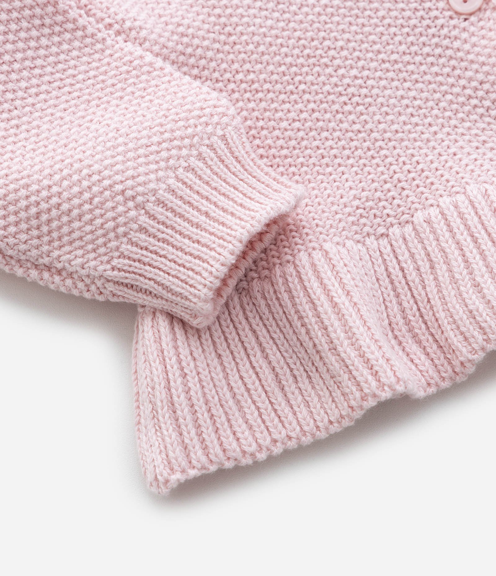 Cardigan Infantil em Tricô com Babados - Tam RN a 18 Meses Rosa 4