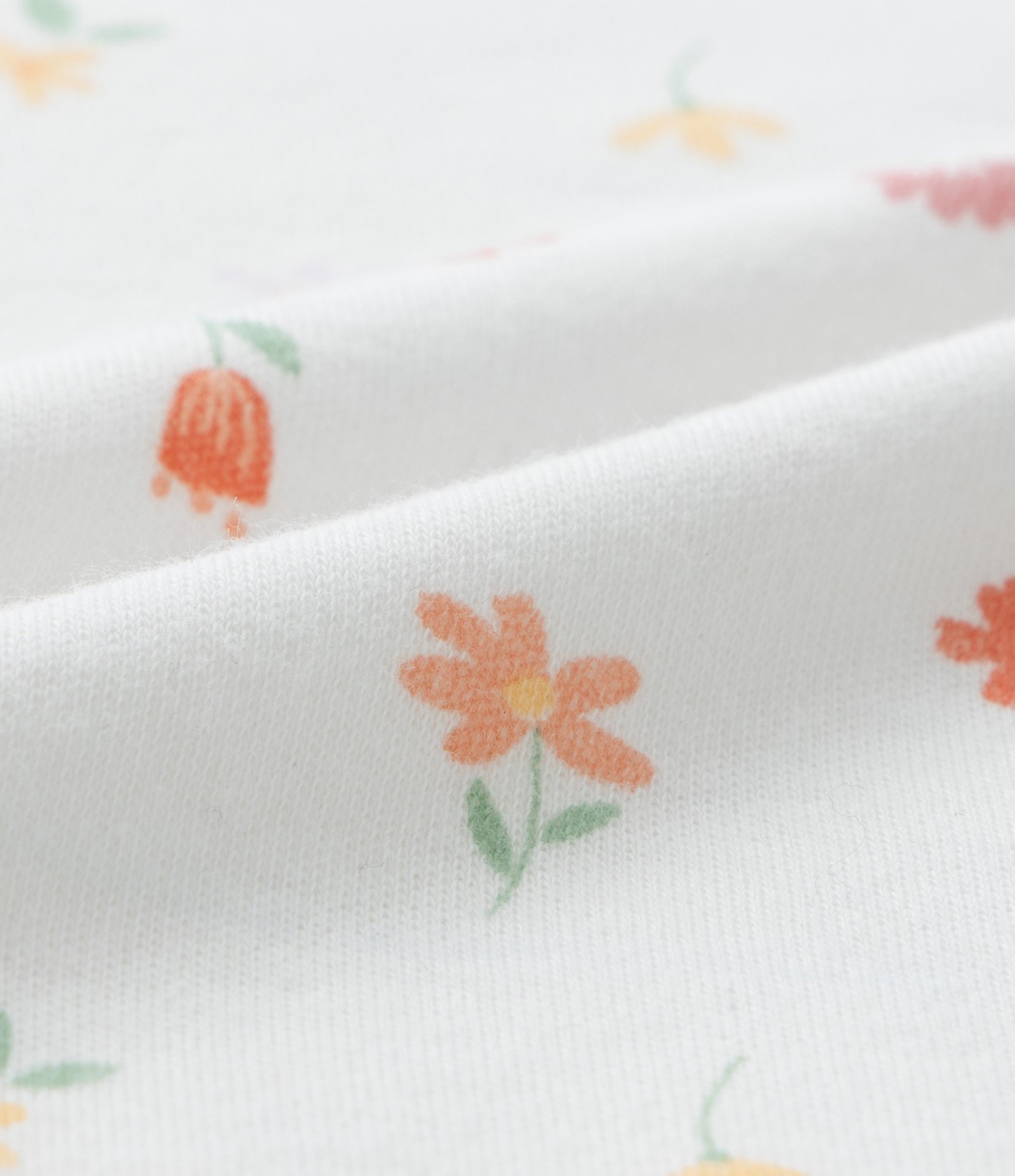 Conjunto Infantil em Suedine com Bordado Flor - Tam RN a 18 meses Branco/Verde 10