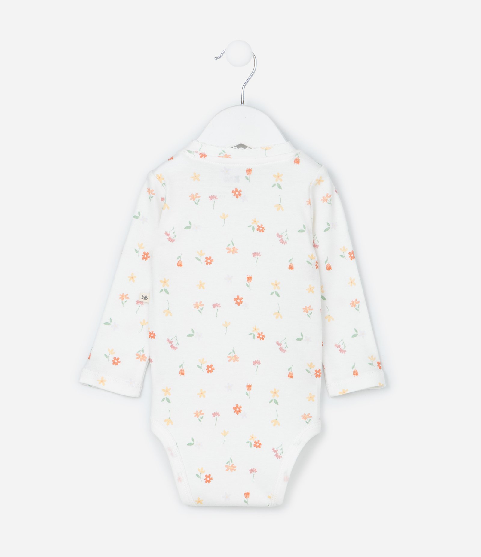 Conjunto Infantil em Suedine com Bordado Flor - Tam RN a 18 meses Branco/Verde 5