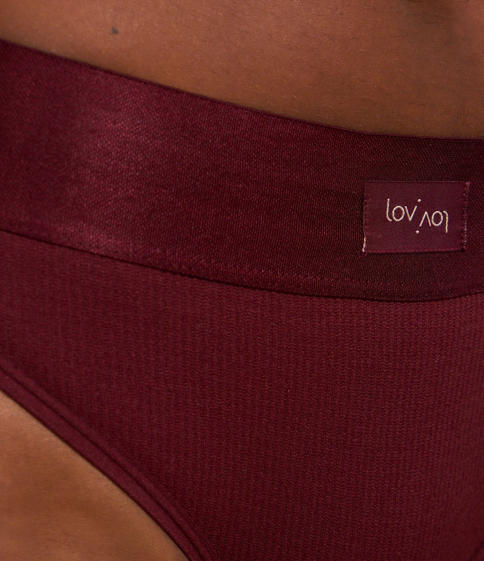 Calcinha Biquíni Texturizada em Poliamida Seamless Bordô 4