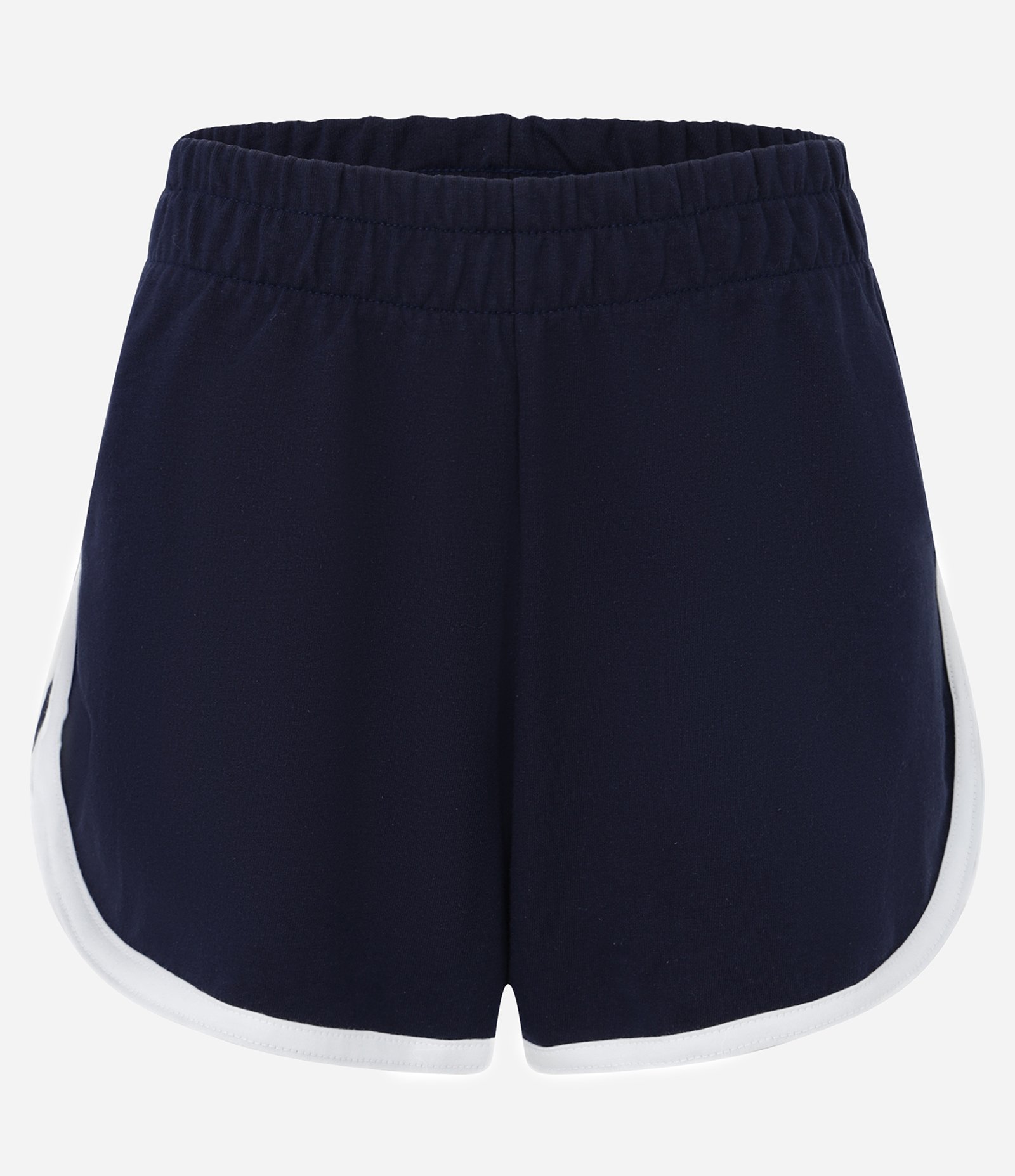 Short Curto em Moletom com Viés Contrastante Azul Marinho 6
