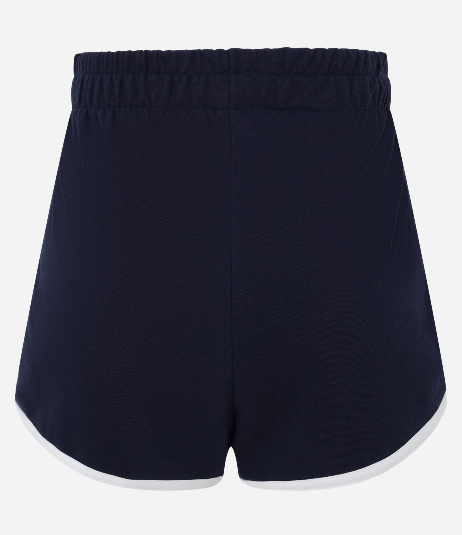 Short Curto em Moletom com Viés Contrastante Azul Marinho 7