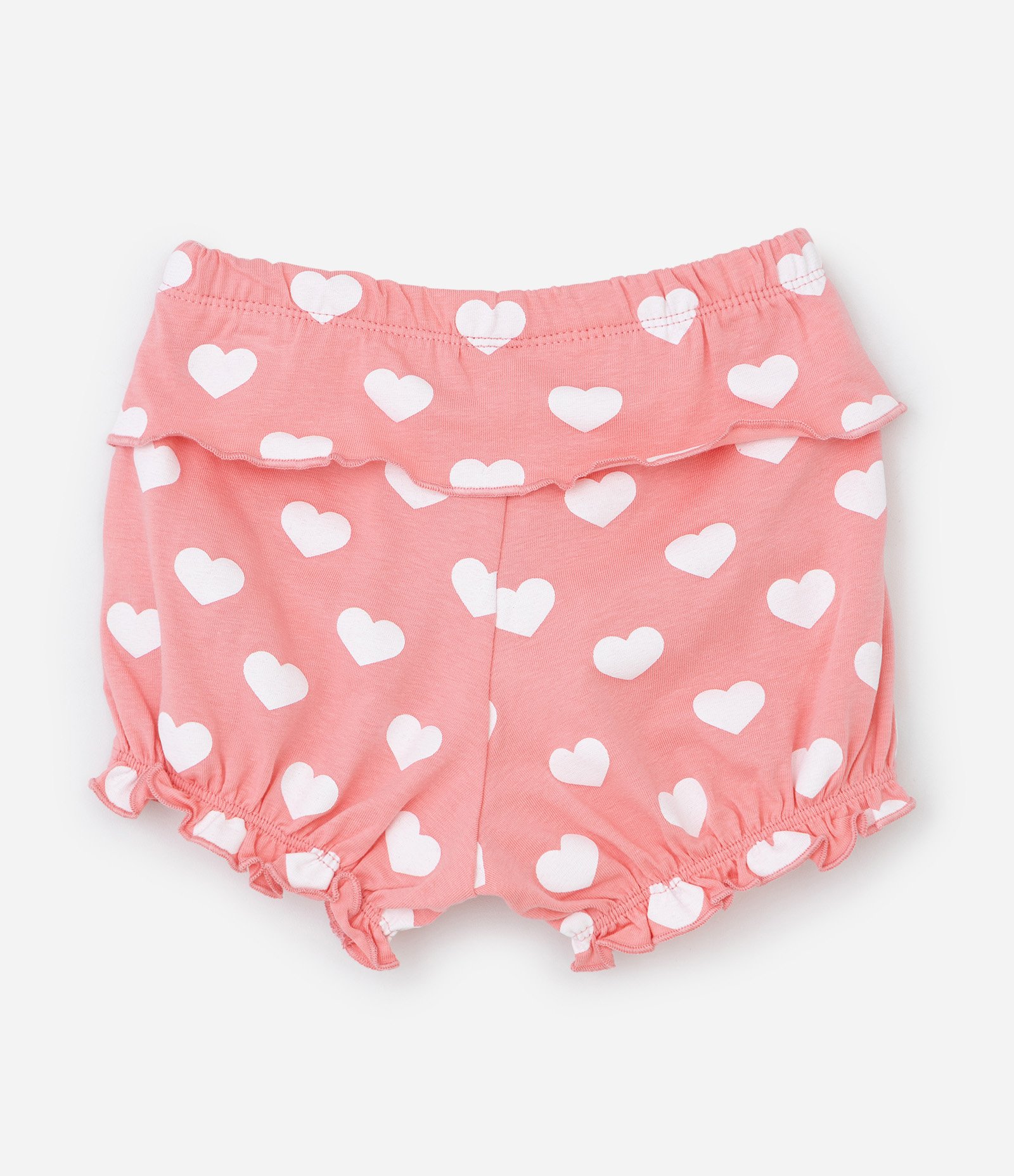 Conjunto Infantil com Bolsos e Estampa Corações - Tam 0 a 18 meses Rosa 8