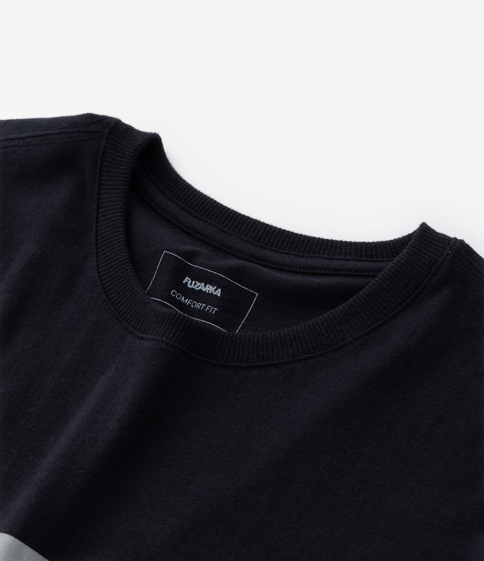 Camiseta Infantil com Listras e Etiqueta - Tam 05 a 14 Anos Preto 4