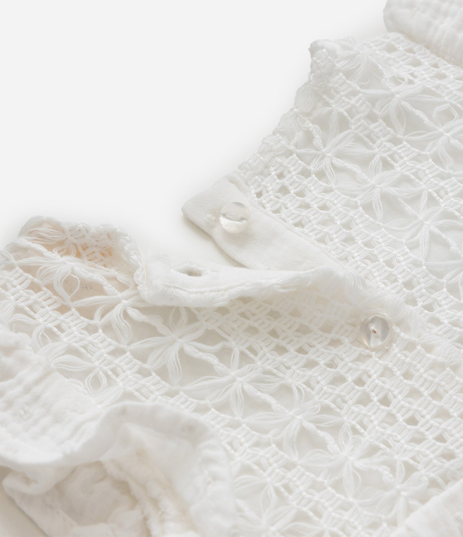 Vestido Body Infantil com Rendinha e Babados - Tam 0 a 18 meses Off White 5