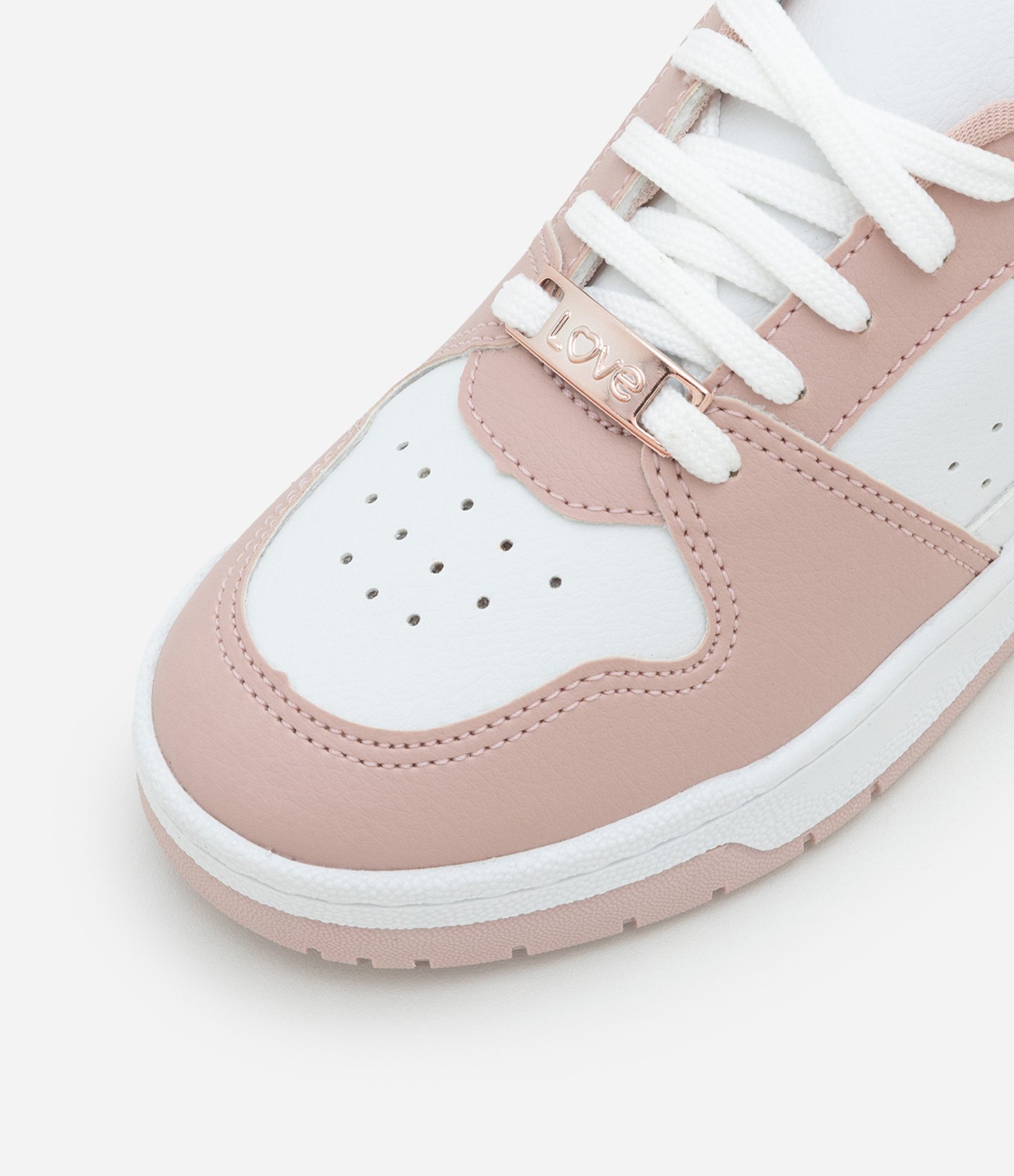 Tênis Street Infantil com Recortes Contrastantes - Tam 28 a 35 Bege/Branco 3