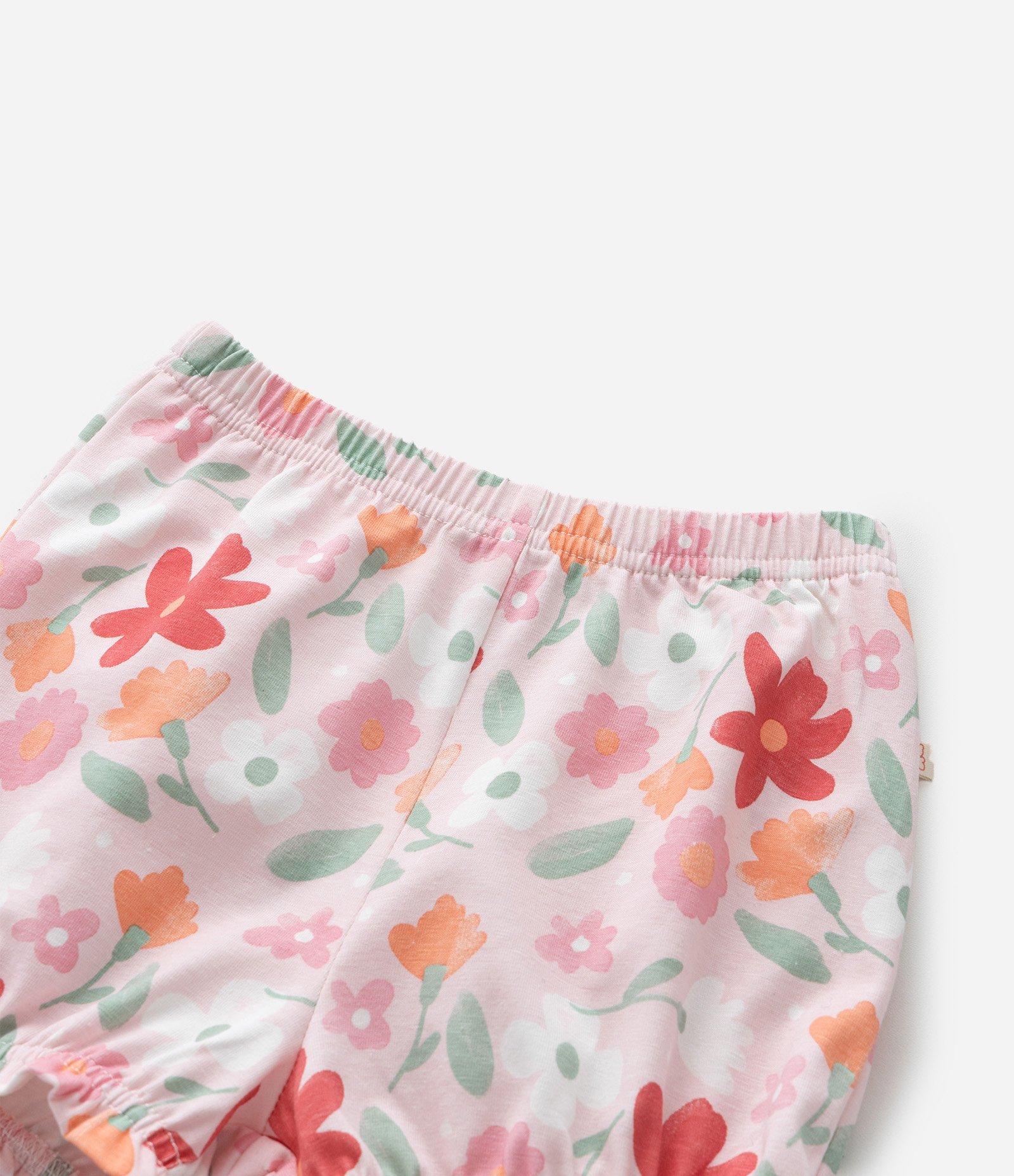 Conjunto Infantil com Estampa de Listras e Flores - Tam 0 a 18 Meses Multicores 9