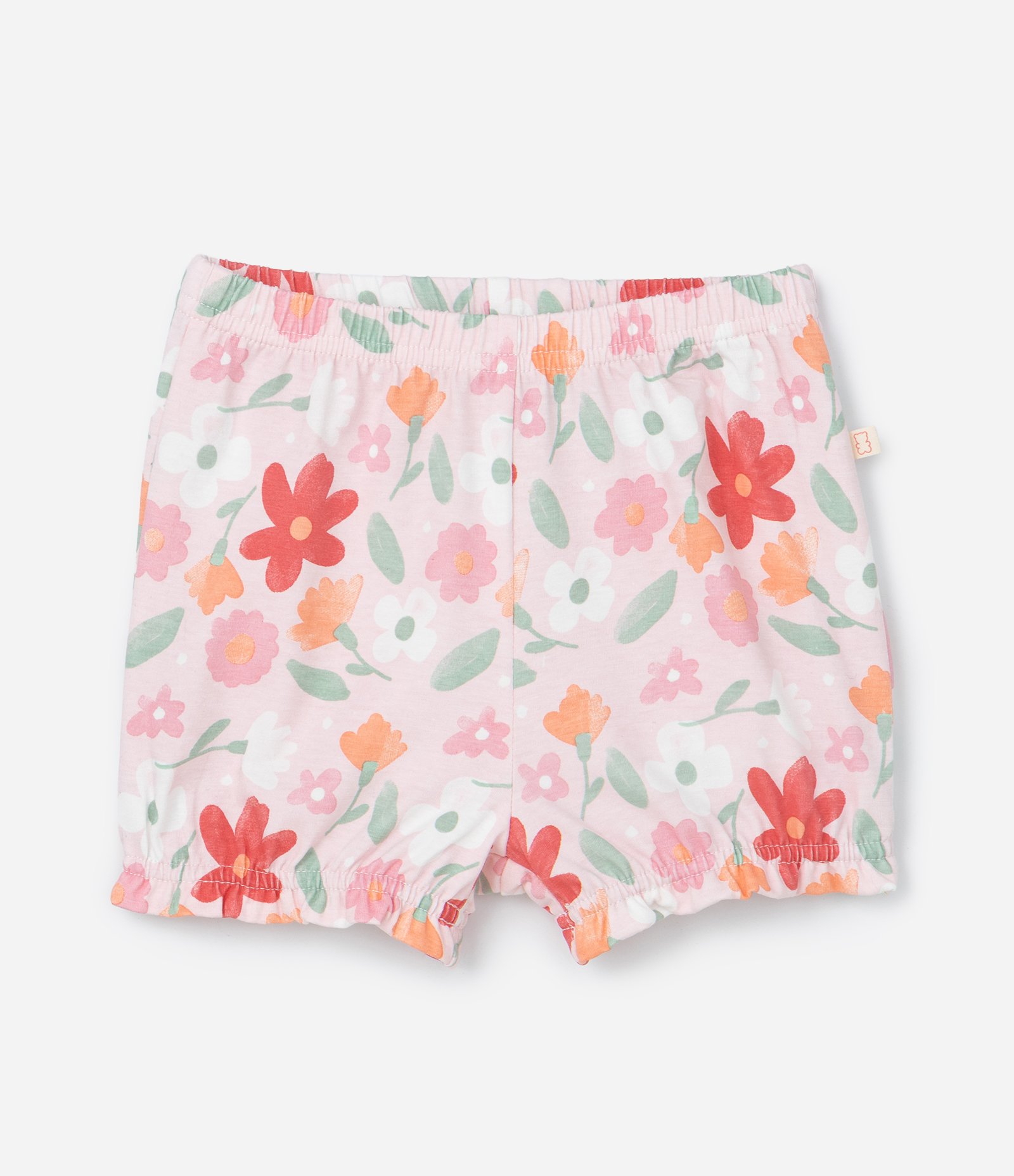 Conjunto Infantil com Estampa de Listras e Flores - Tam 0 a 18 Meses Multicores 3