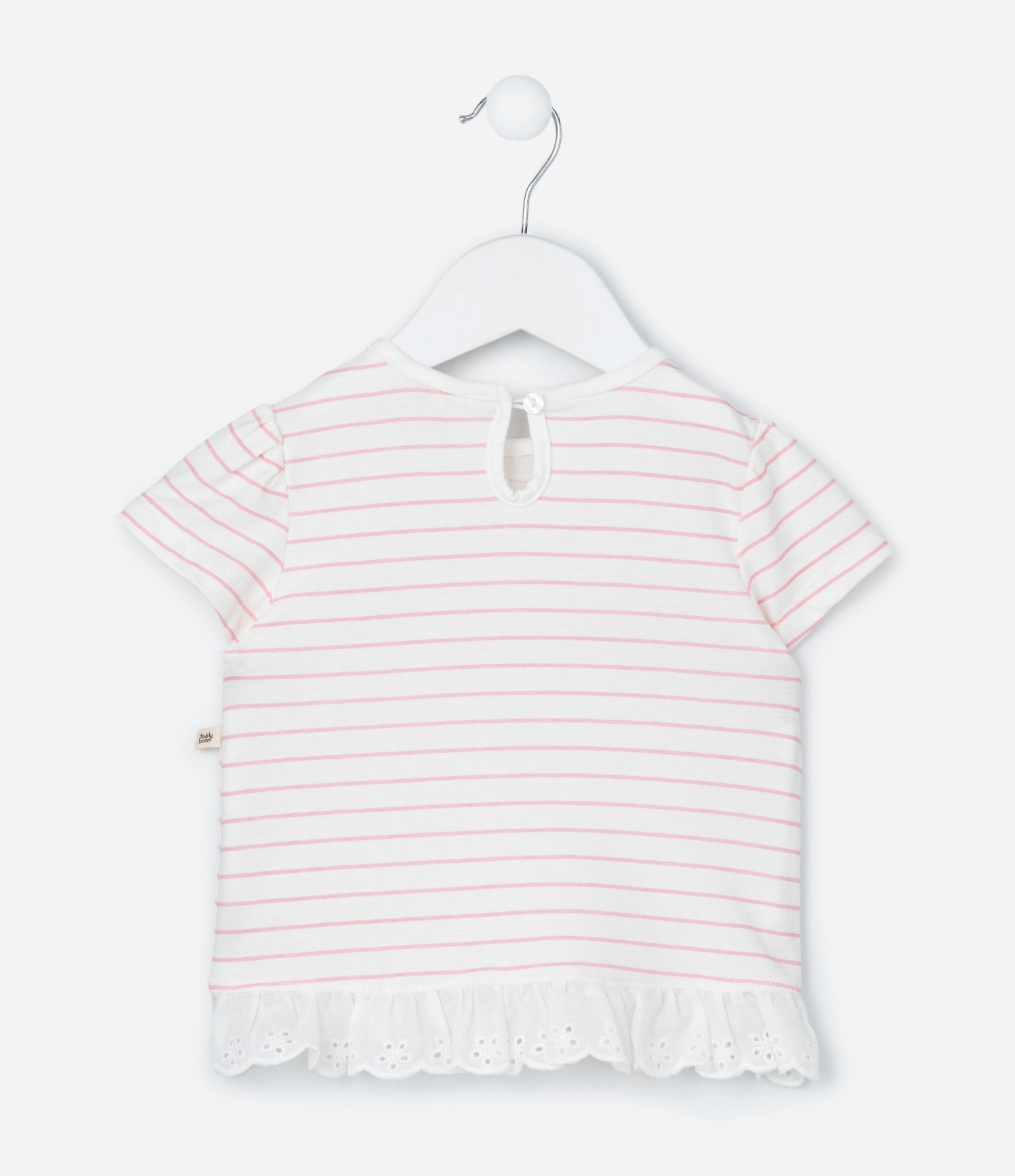 Conjunto Infantil com Estampa de Listras e Flores - Tam 0 a 18 Meses Multicores 6