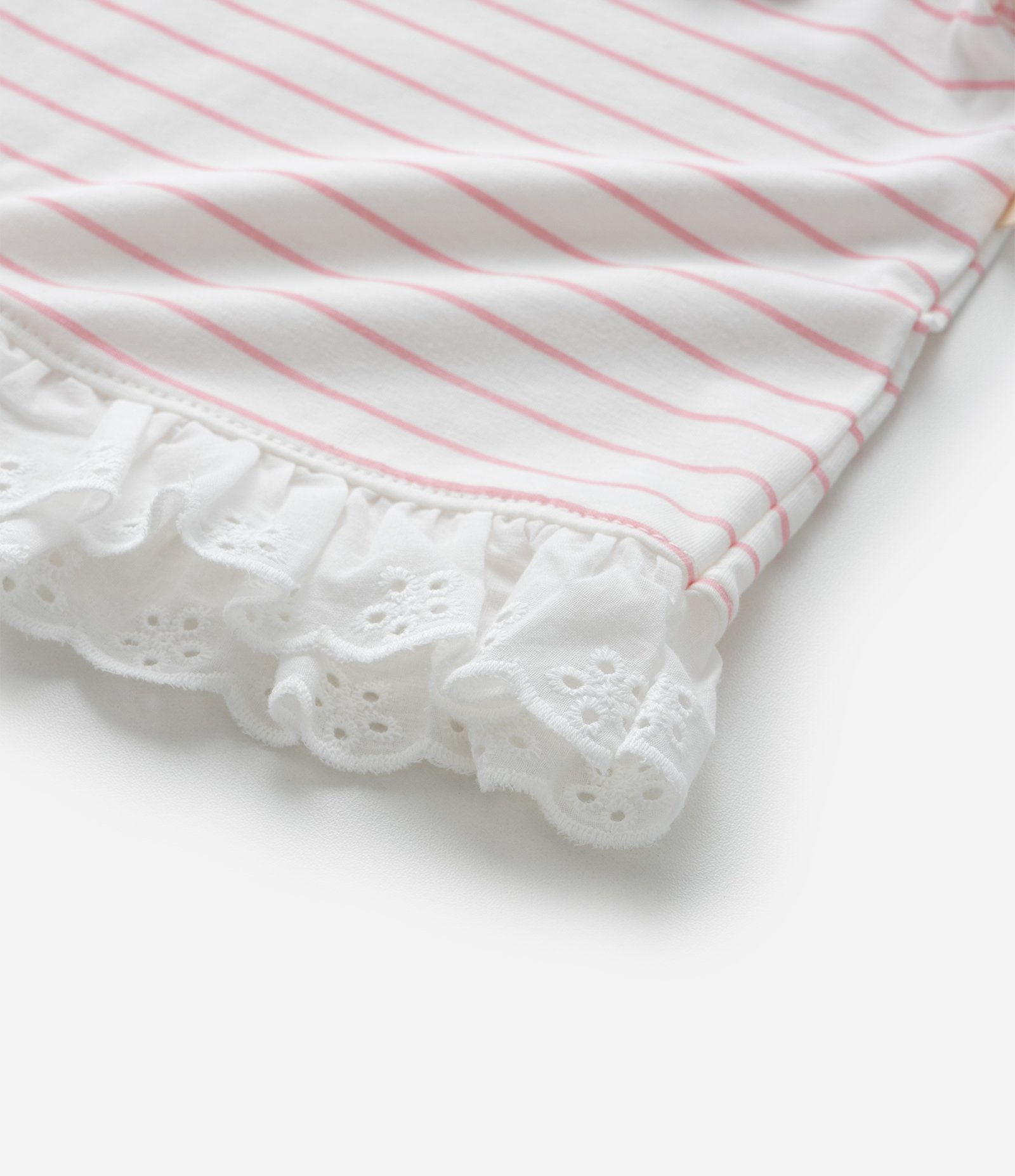 Conjunto Infantil com Estampa de Listras e Flores - Tam 0 a 18 Meses Multicores 8