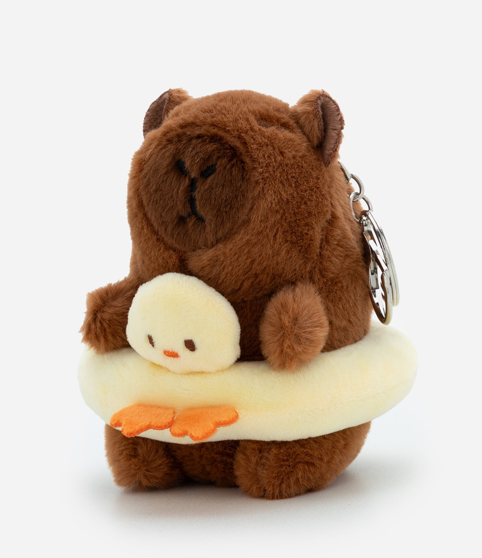 Chaveiro Infantil com Pelúcia Capivara na Boia - Tam Único Marrom 3