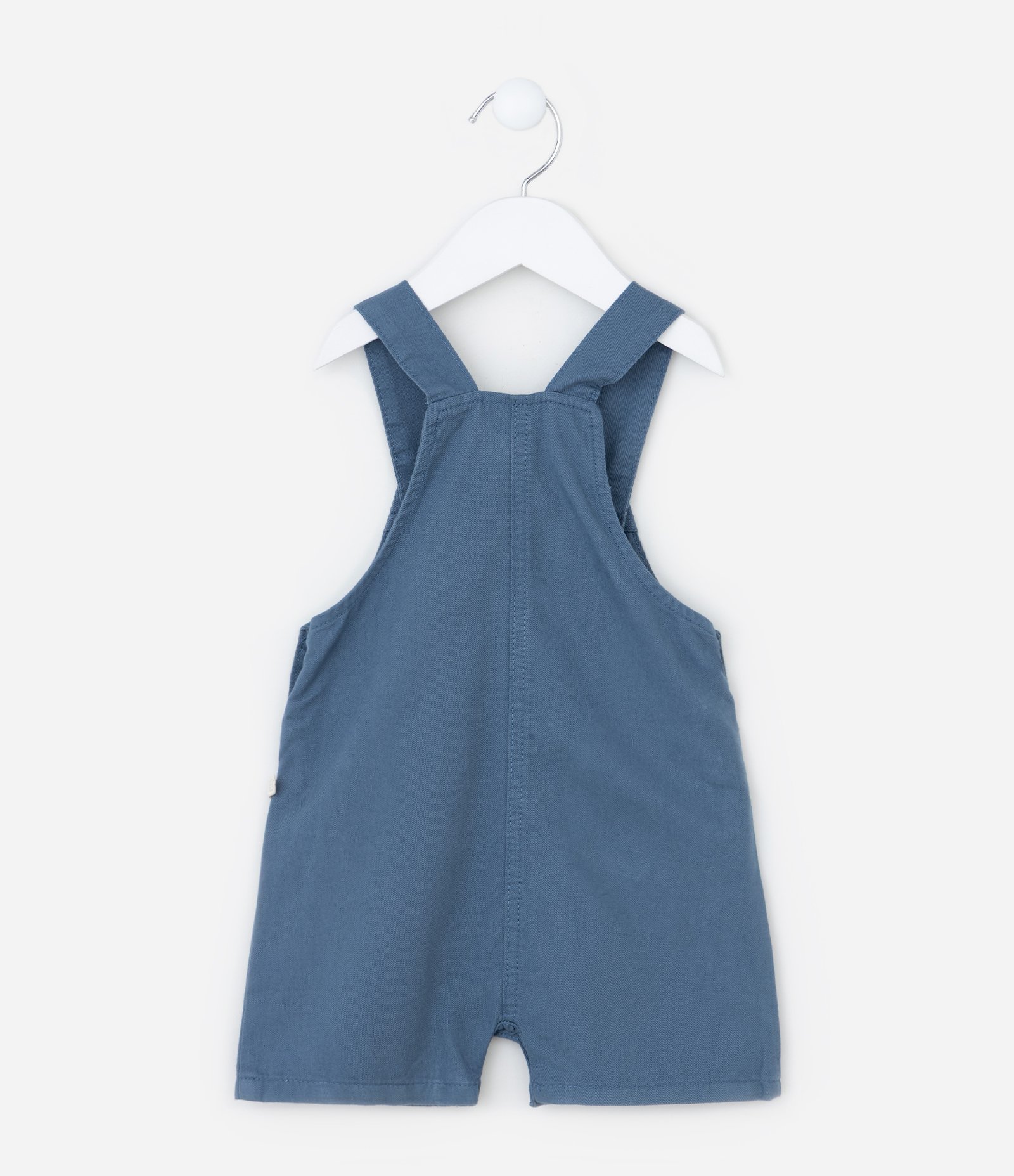 Jardineira Infantil com Bordado Bichinhos no Parquinho - Tam 3 a 18 meses Azul 3