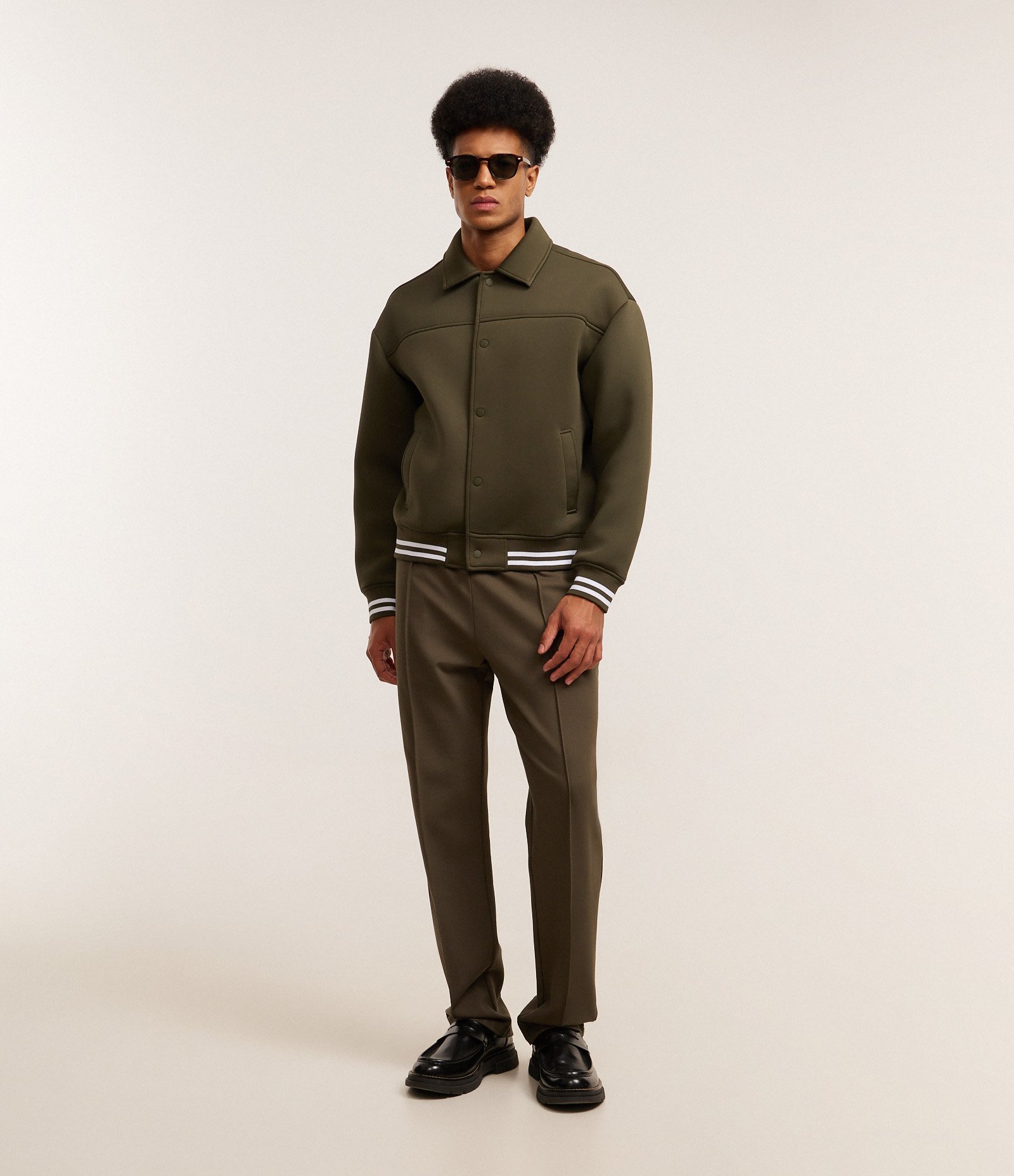 Jaqueta Bomber Tech com Detalhes Contrastantes Verde 5