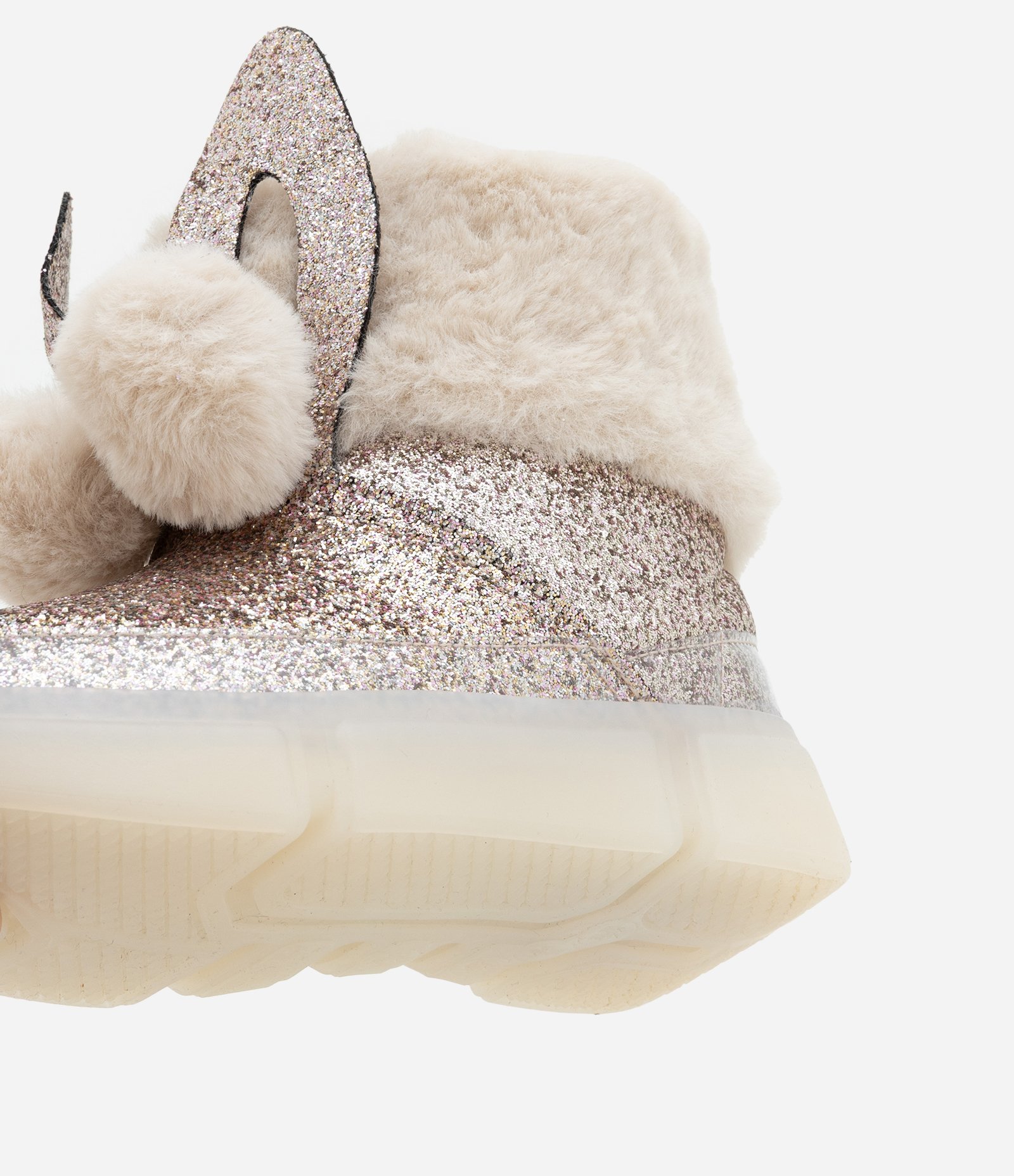 Bota Infantil com Brilhos e Orelhinhas de Coelhos - Tam 20 a 27 Bege Rose 3