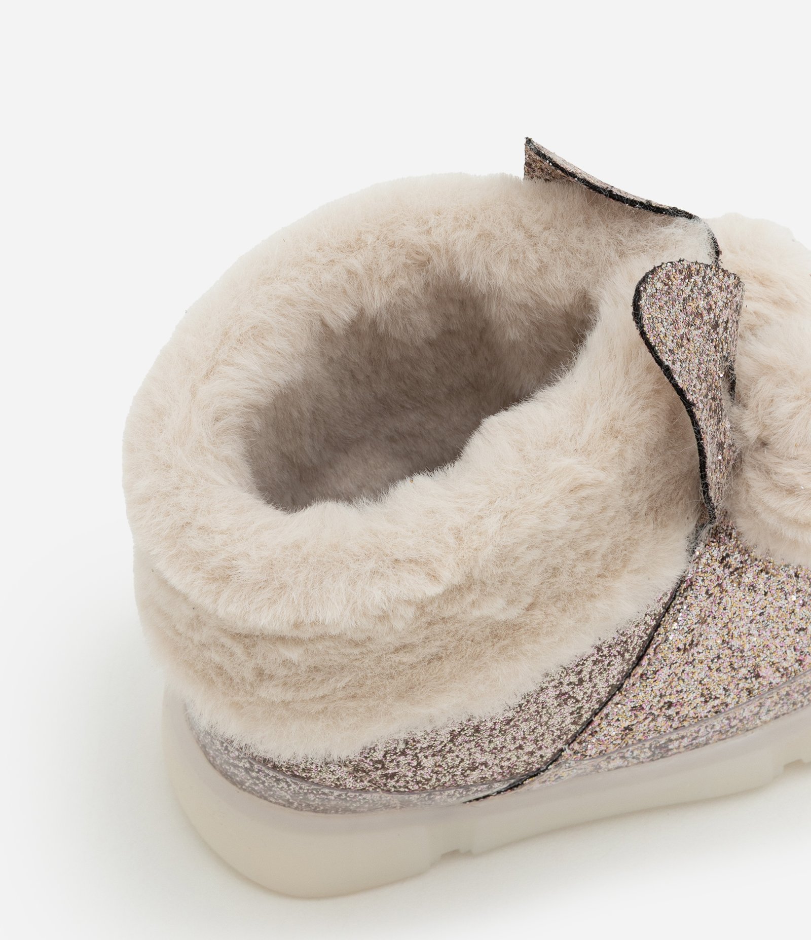 Bota Infantil com Brilhos e Orelhinhas de Coelhos - Tam 20 a 27 Bege Rose 4