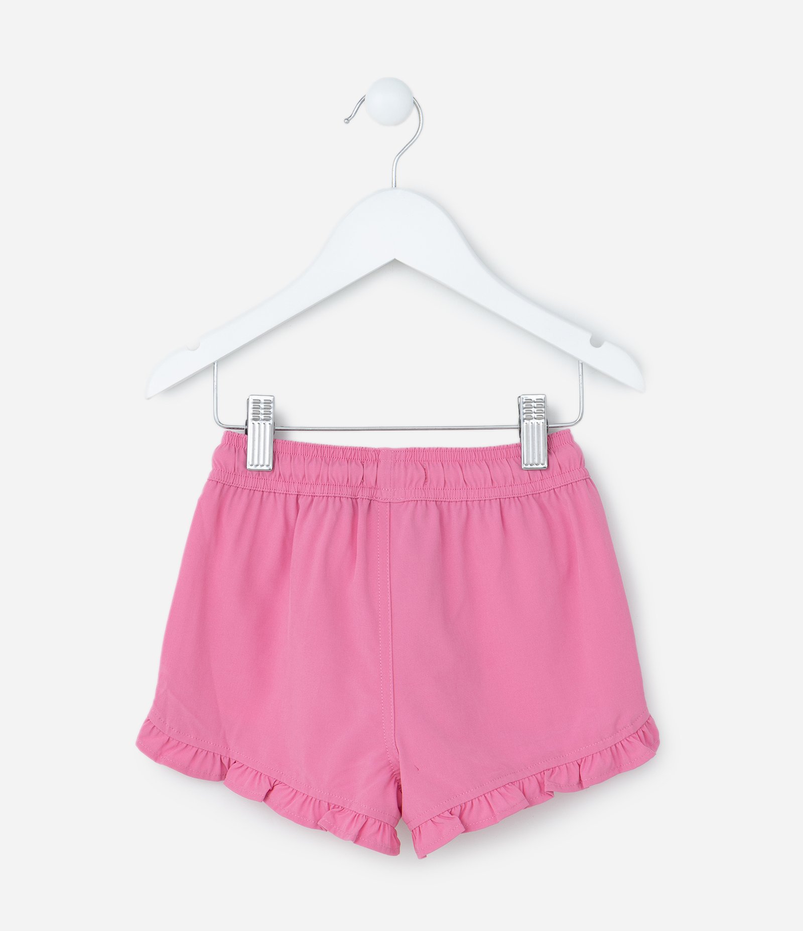 Short Infantil com Babadinhos - Tam 1 a 5 Anos Rosa Médio 2