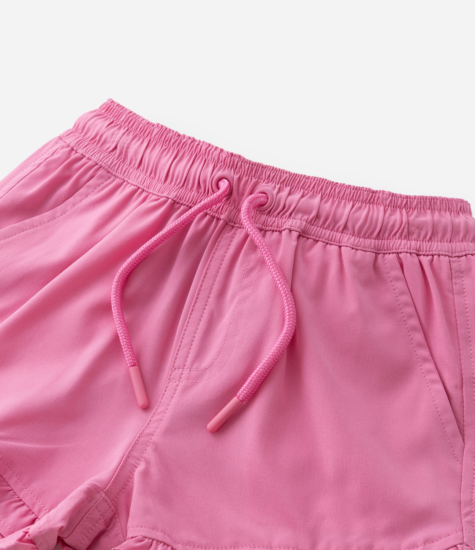 Short Infantil com Babadinhos - Tam 1 a 5 Anos Rosa Médio 5