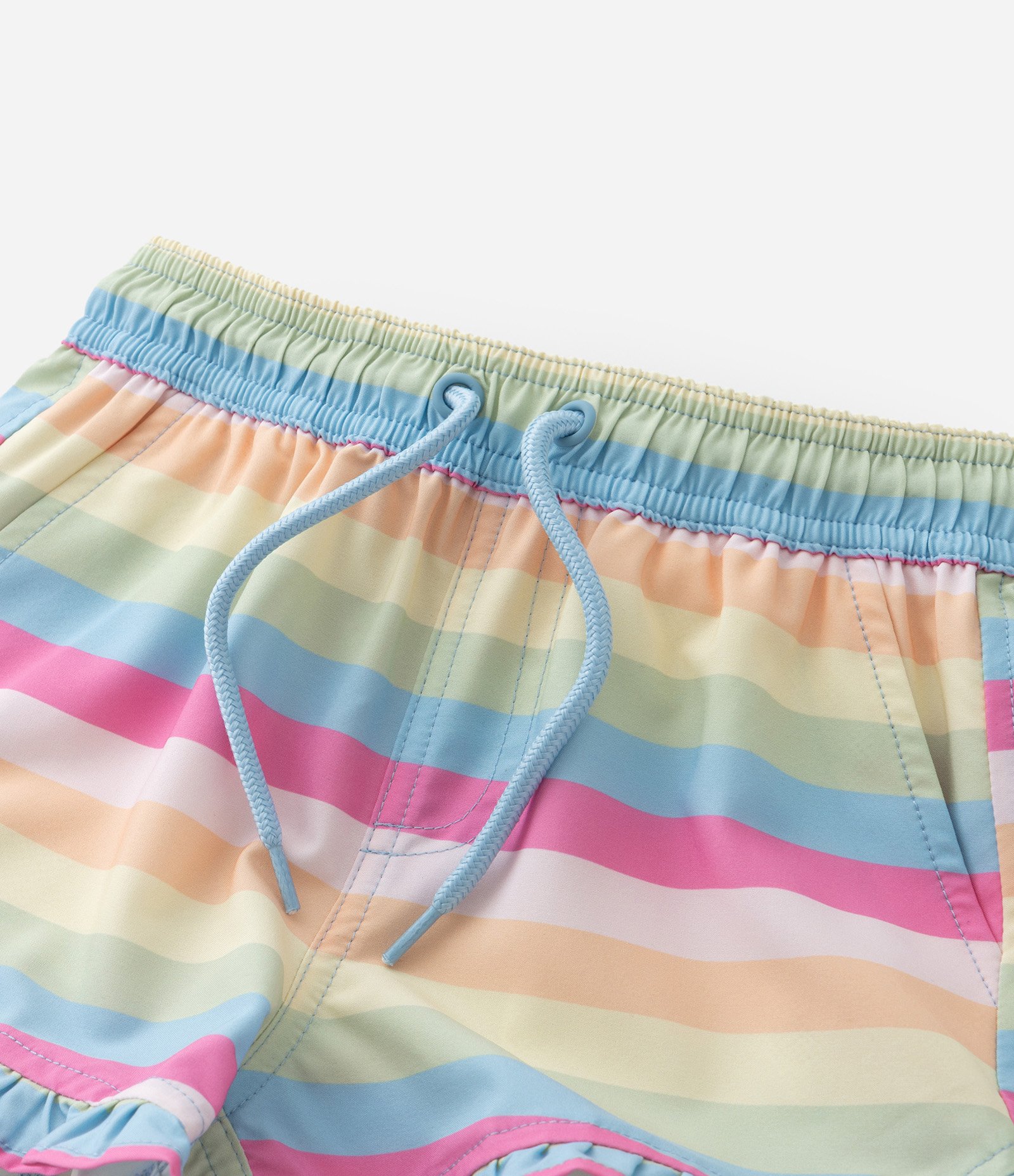 Short Infantil com Babadinho e Estampa Listrada - Tam 1 a 6 Anos Multicores 5