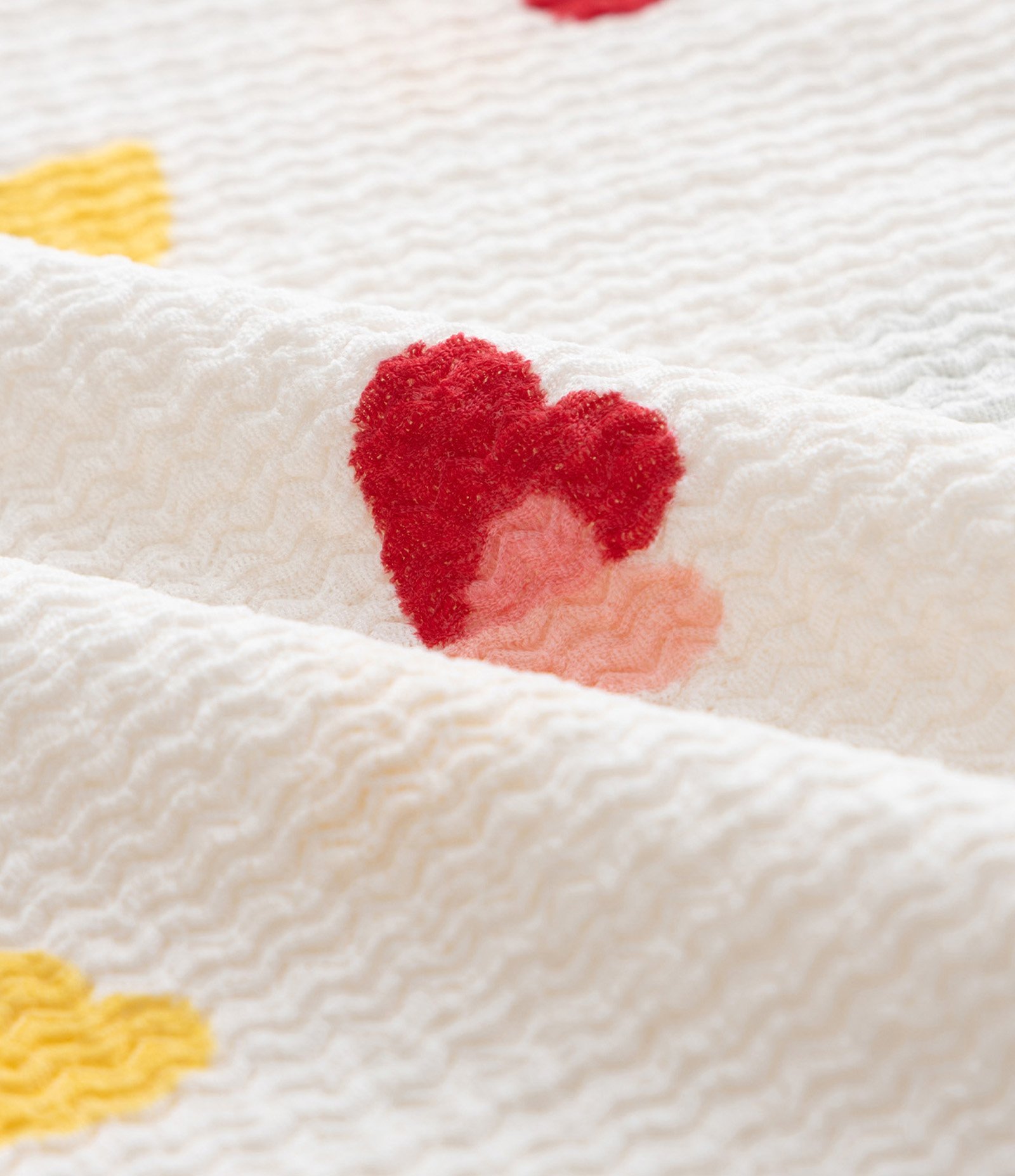 Vestido Infantil Texturizado com Estampa Corações - Tam 1 a 6 Anos Off White 3