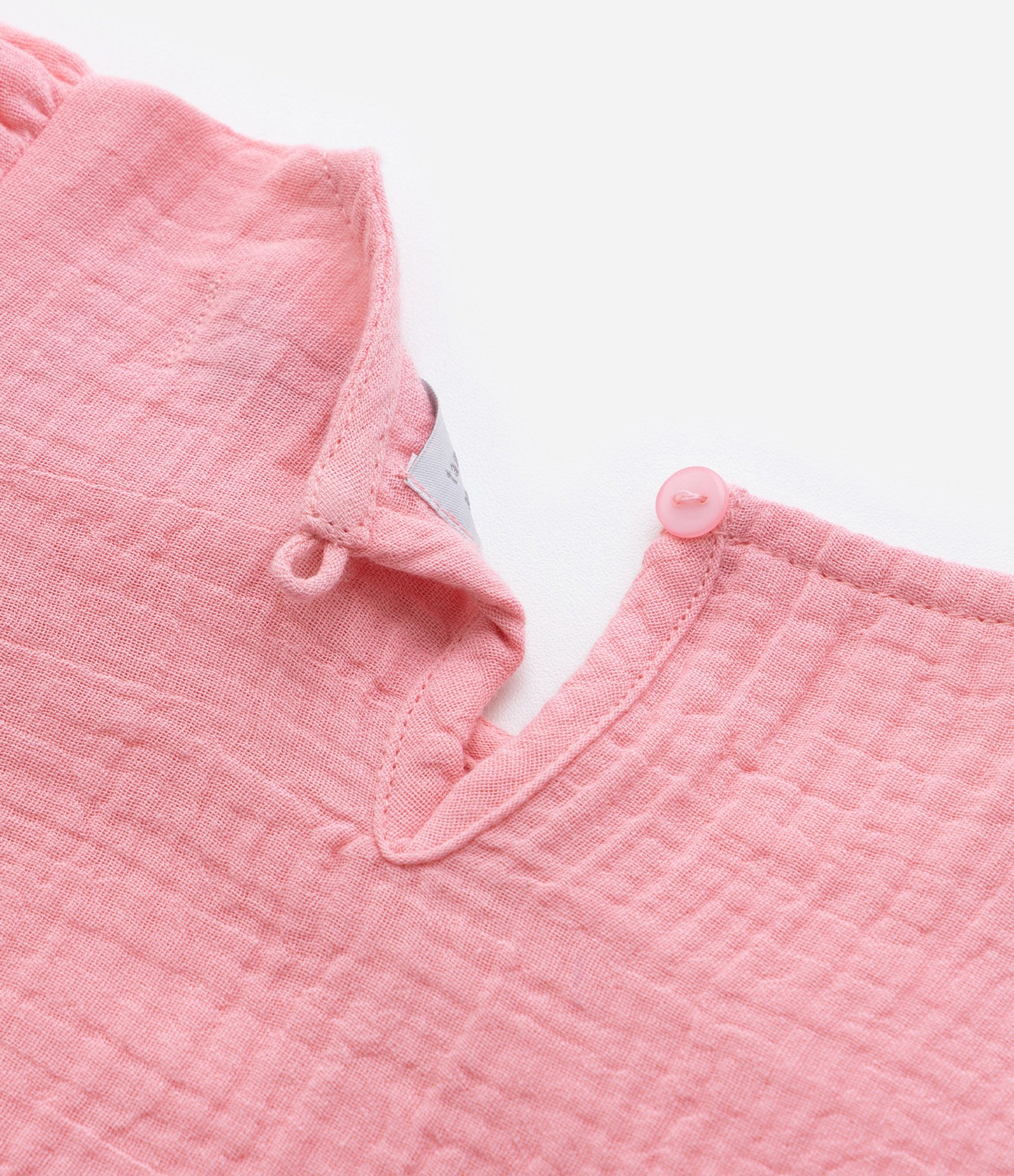 Conjunto Infantil Texturizado com Bordado Florzinhas - Tam 1 a 6 Anos Rosa 9