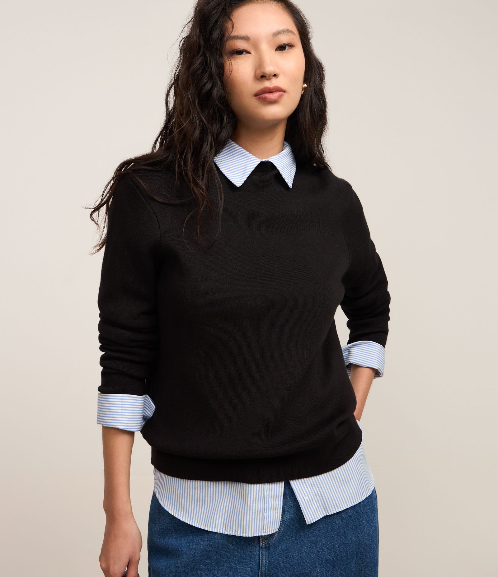 Blusa em Tricô com Golinha Alta Preto 1