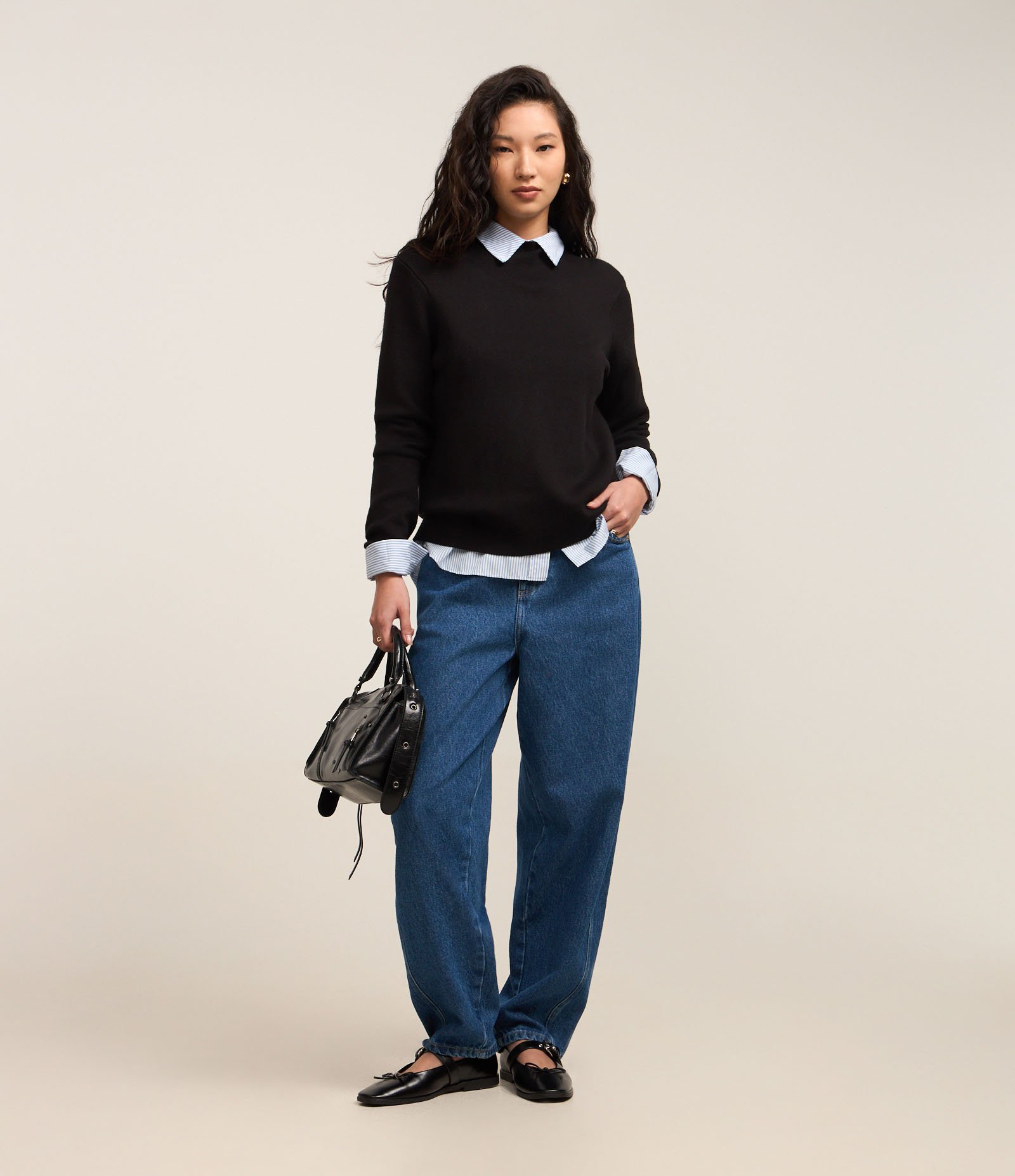 Blusa em Tricô com Golinha Alta Preto 2