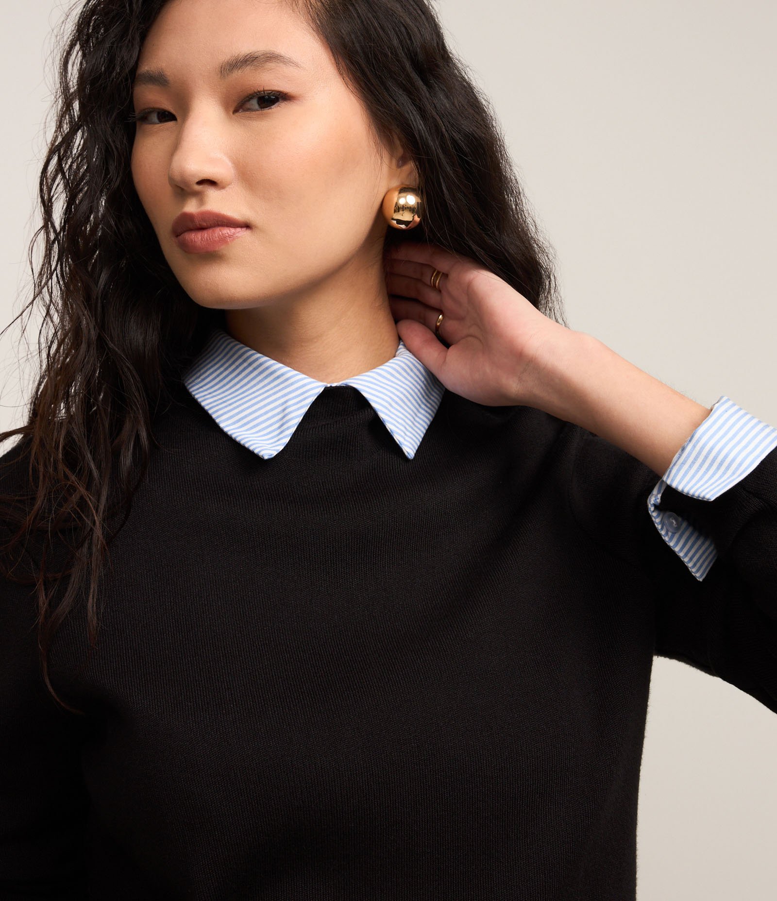 Blusa em Tricô com Golinha Alta Preto 4