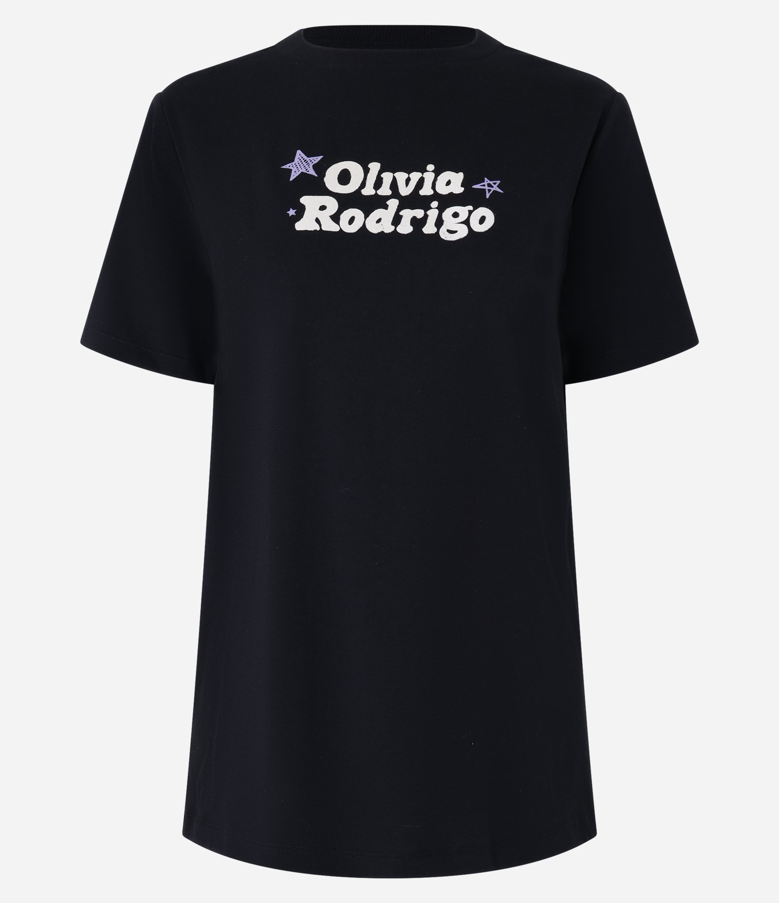 Camiseta Alongada em Algodão com Estampa Olivia Rodrigo Preto 5