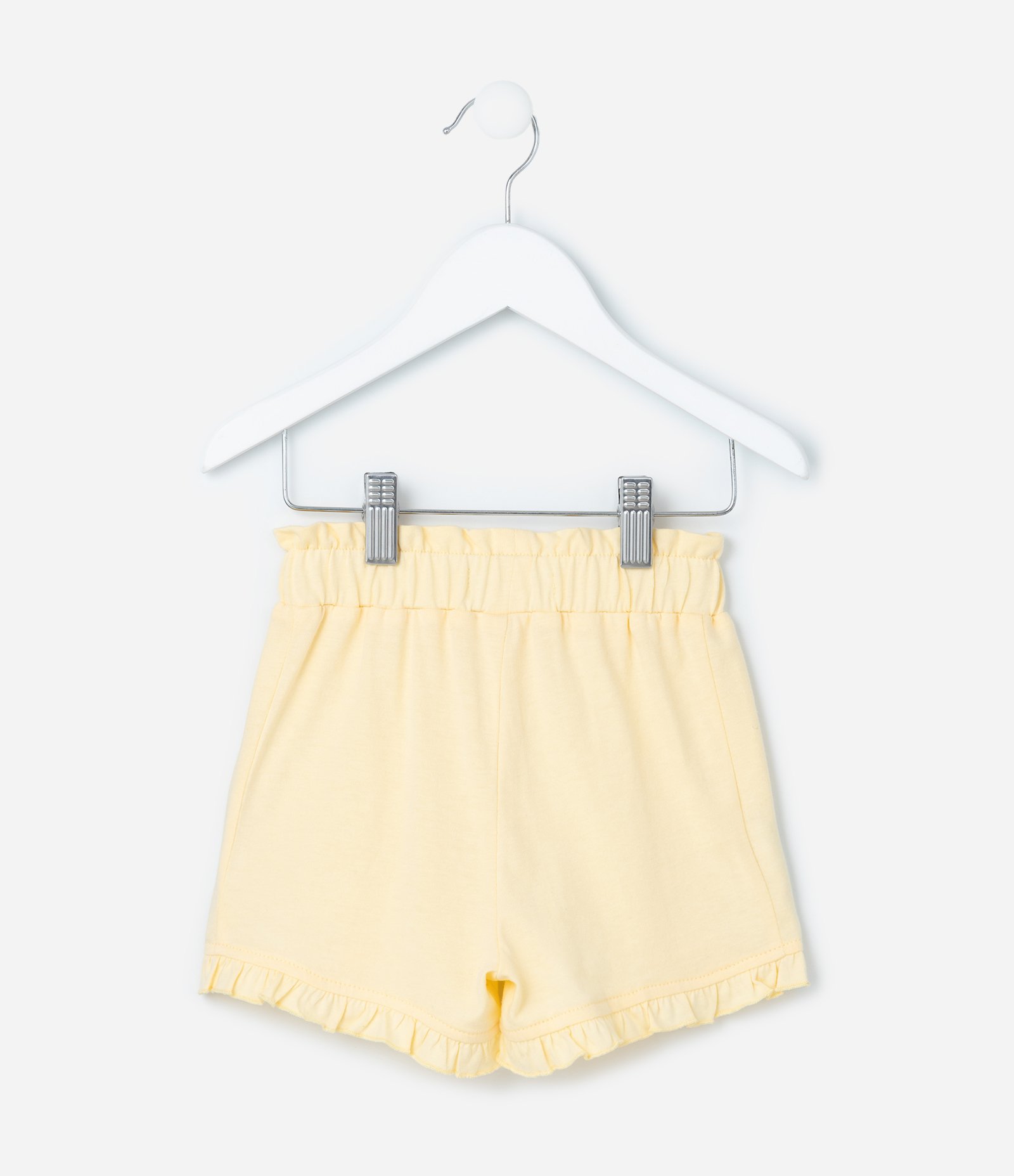 Short Infantil com Babadinho na Barra - Tam 1 a 6 Anos Amarelo 3