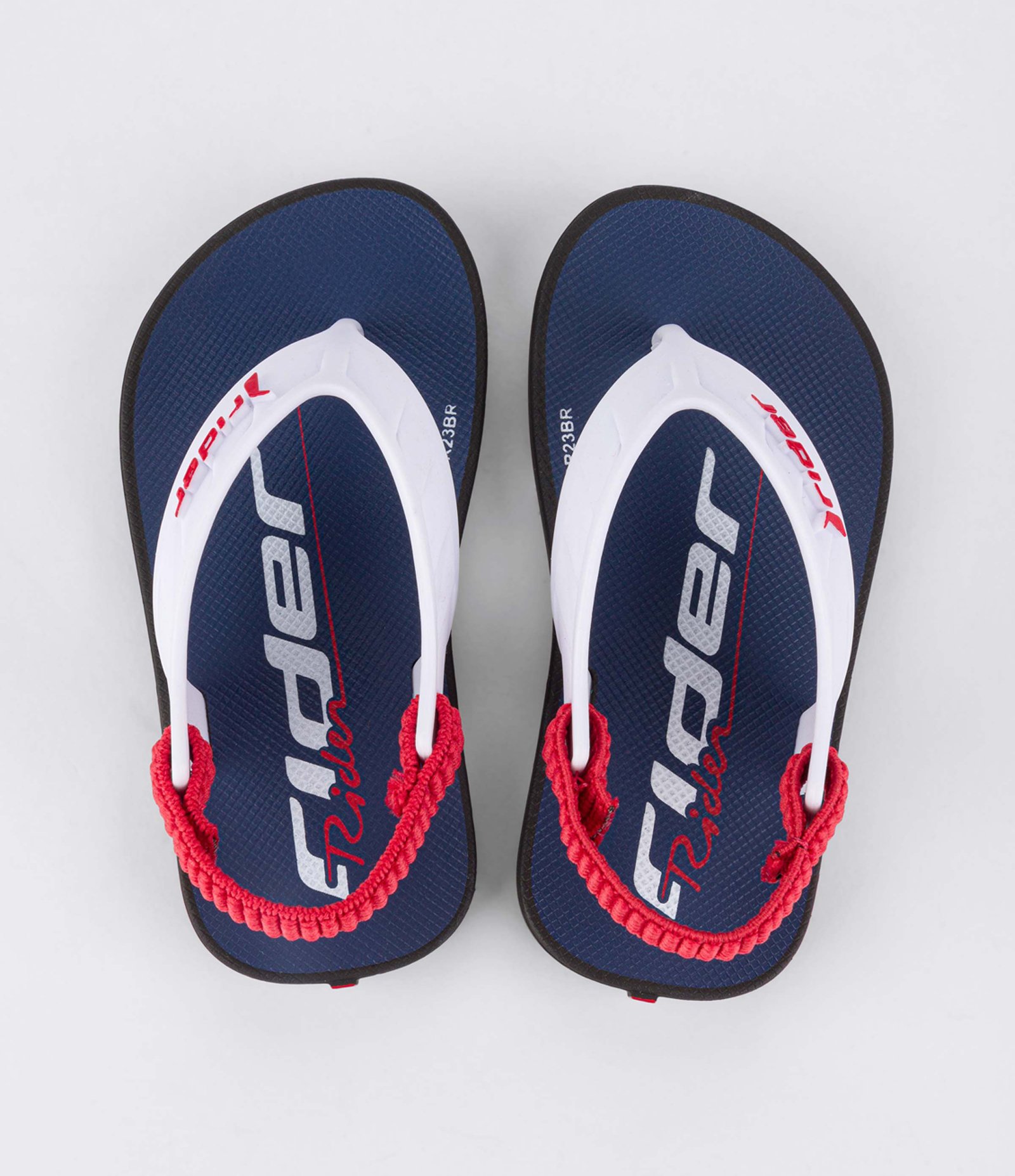 Chinelo Infantil com Elástico Rider - Tam17 ao 25 Azul/Branco 1