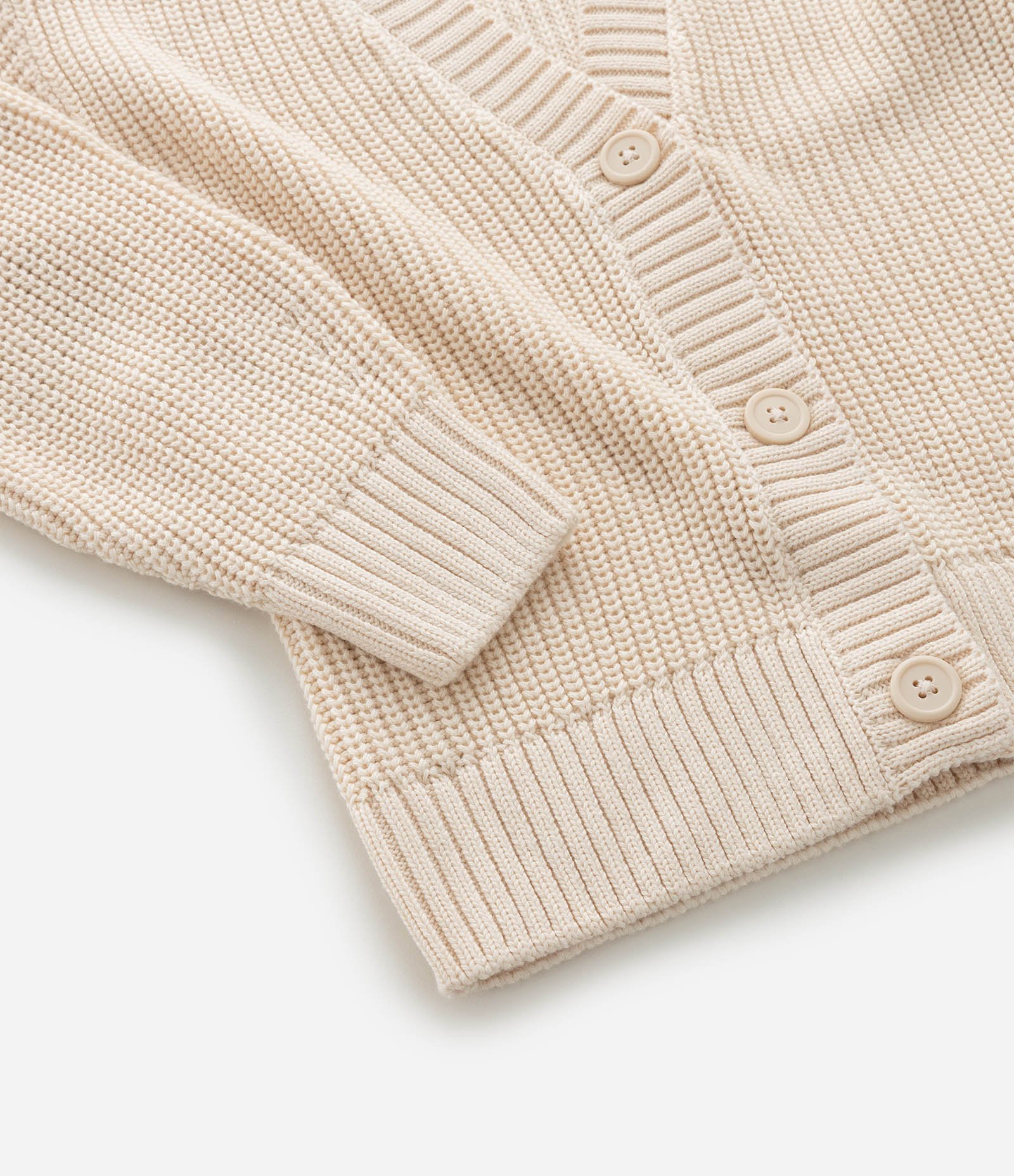 Cardigan Infantil em Tricô com Bordado Borboletas - Tam 5 a 14 Anos Bege 6