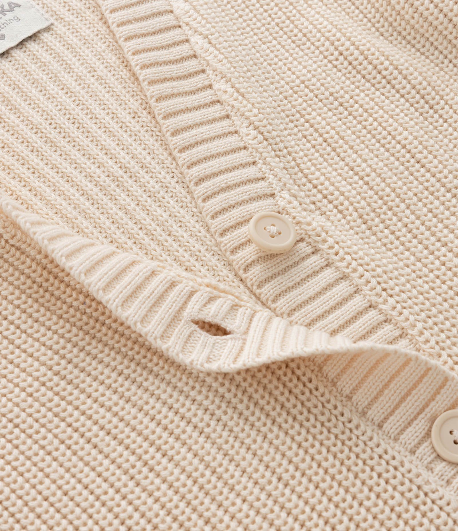 Cardigan Infantil em Tricô com Bordado Borboletas - Tam 5 a 14 Anos Bege 7