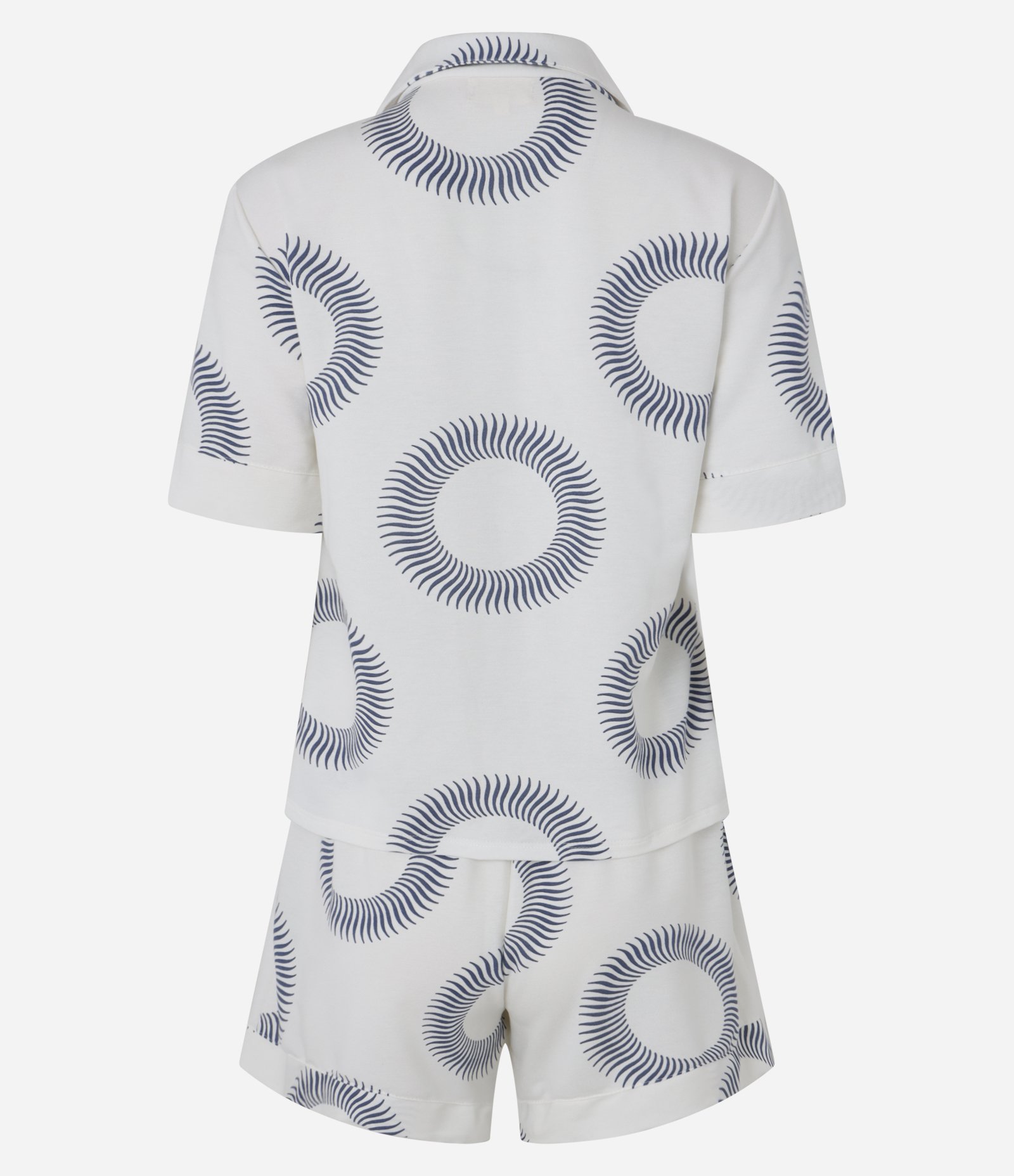 Pijama Short Doll em Viscolycra com Estampa Sol Branco 6