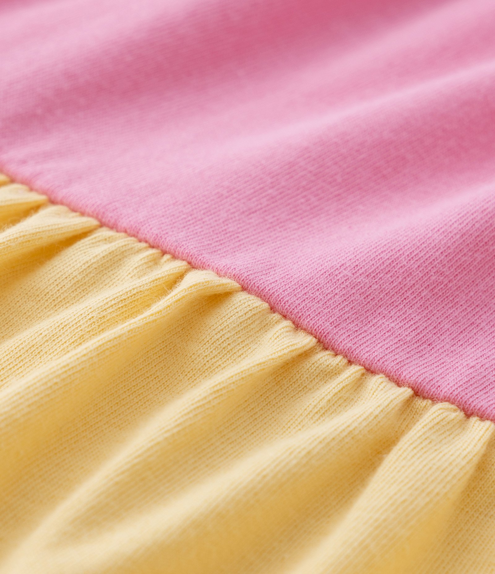 Vestido Infantil com Babados Maria e Lacinho - Tam 0 a 18 meses Bege/Rosa/Amarelo 3