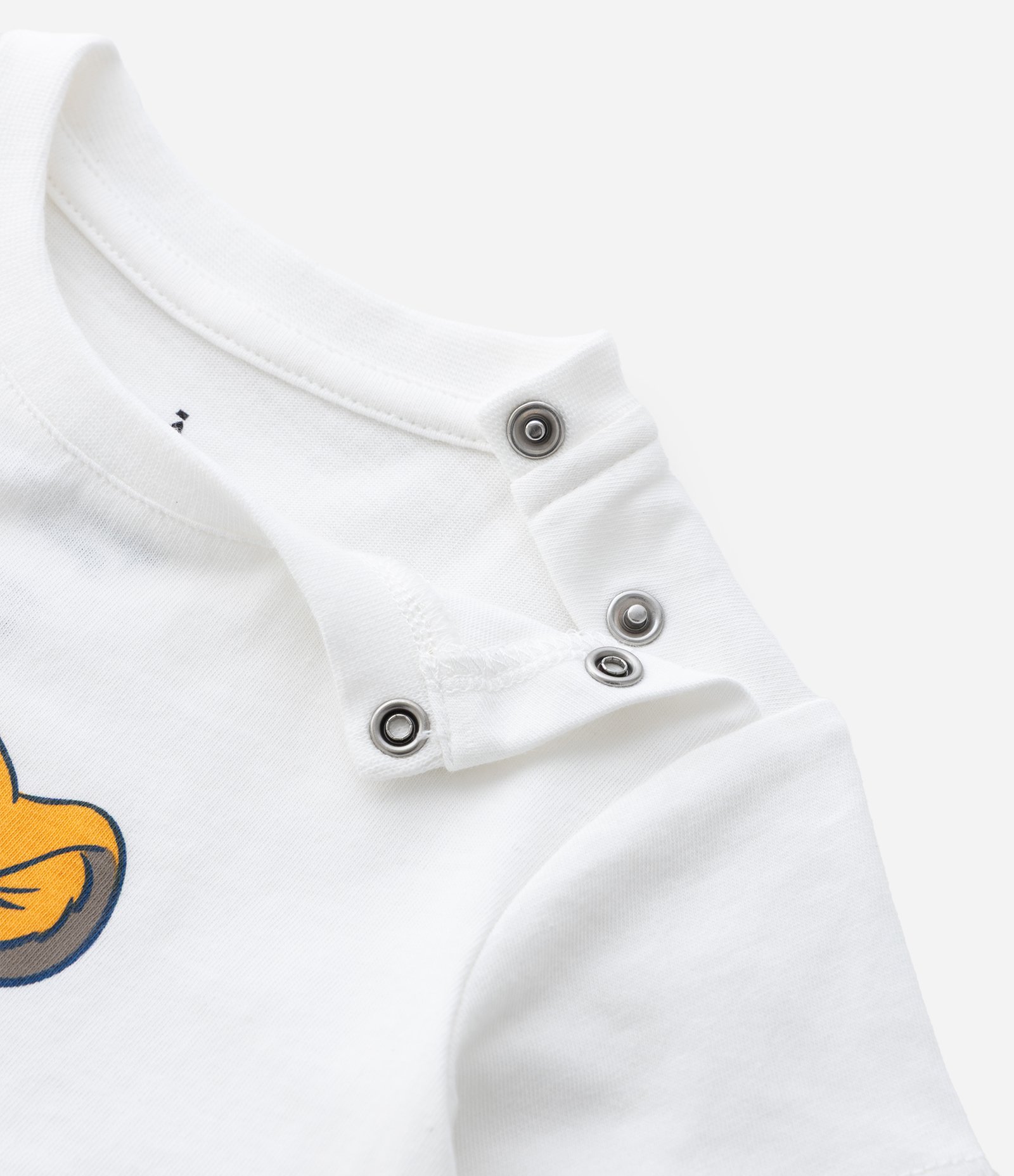 Conjunto em Microfibra com Estampa Rei Leão - Tam 3 a 18 Meses Branco/Laranja 11