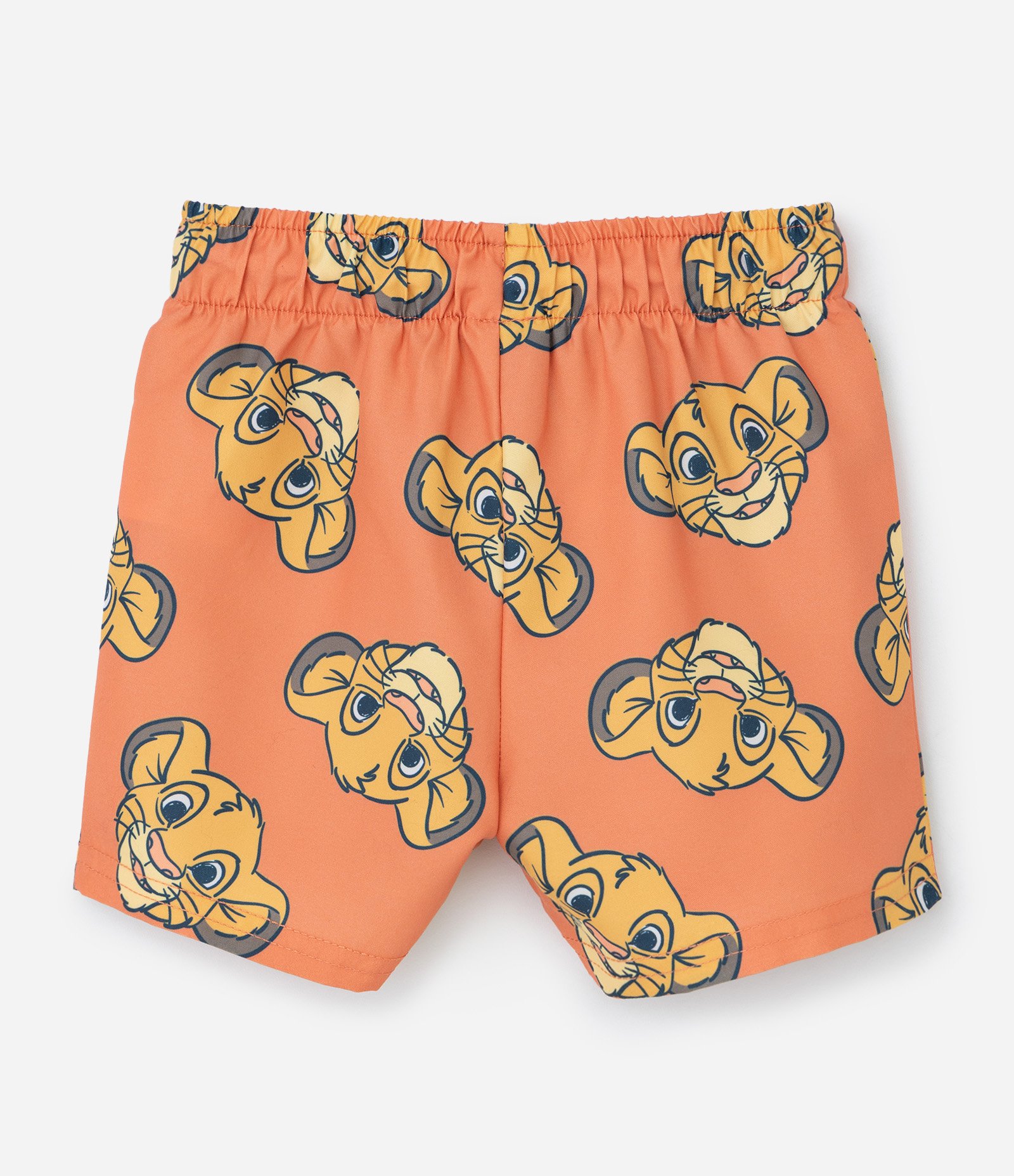 Conjunto em Microfibra com Estampa Rei Leão - Tam 3 a 18 Meses Branco/Laranja 6