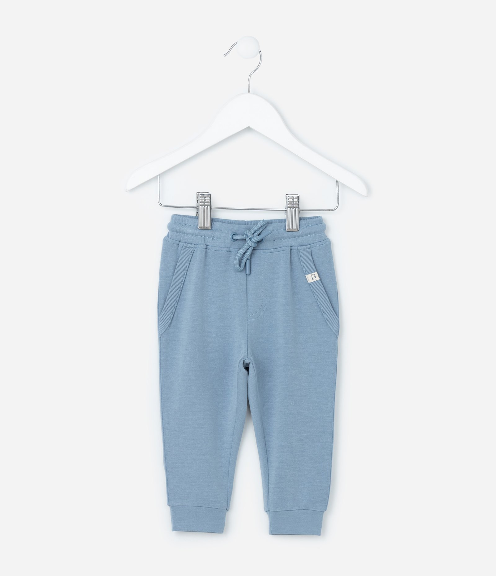 Calça Jogger Infantil em Malha Modal - Tam 0 a 12 meses Azul 1