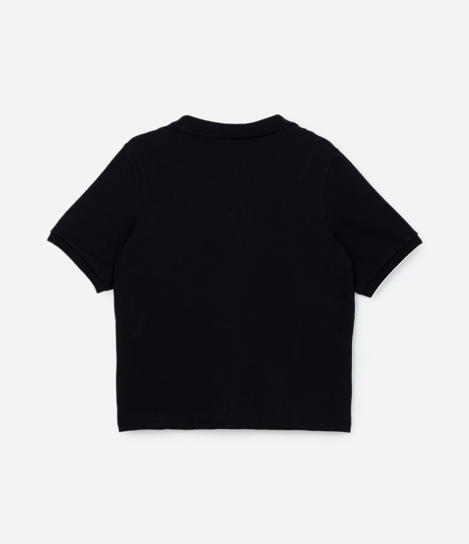 Camiseta em Ribana com Gola Polo Curve & Plus Size Preto 5