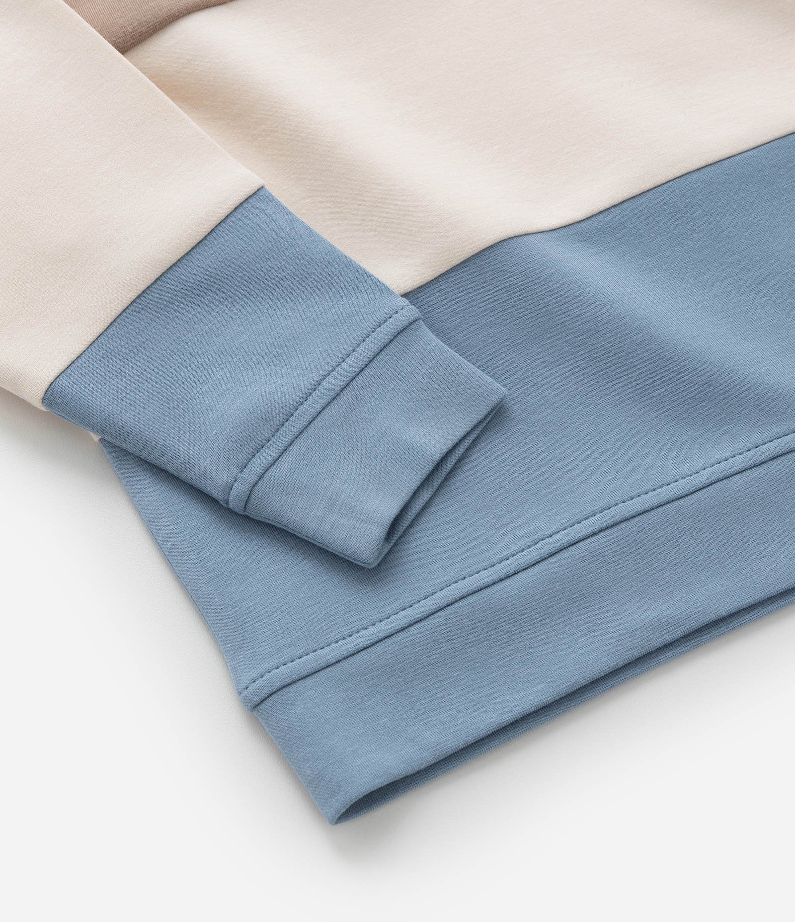 Blusão Infantil em Modal com Recortes - Tam 0 a 18 meses Marrom/Bege/Azul 4