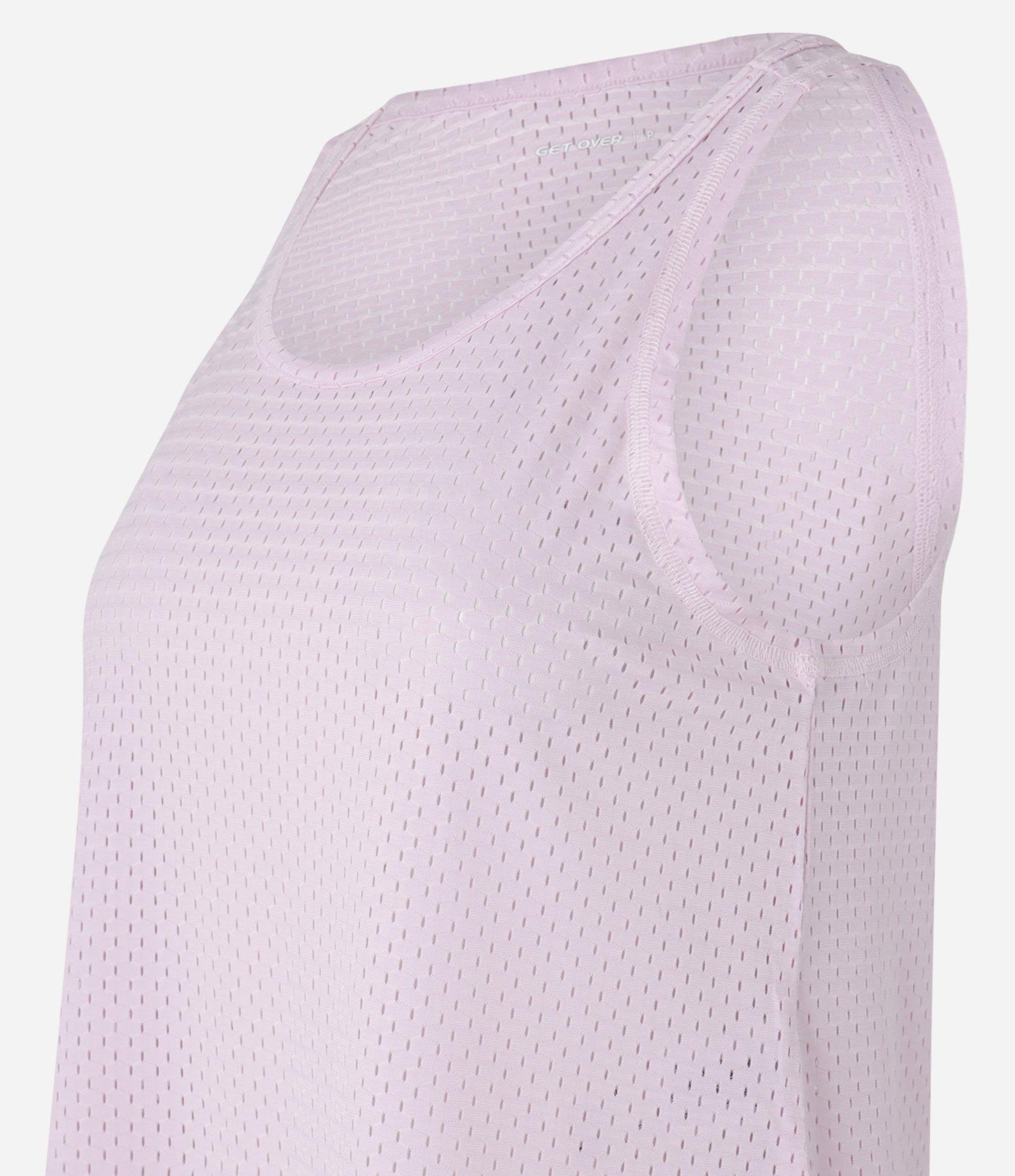 Regata Esportiva Furadinha em Microfibra com Decote U Rosa 4