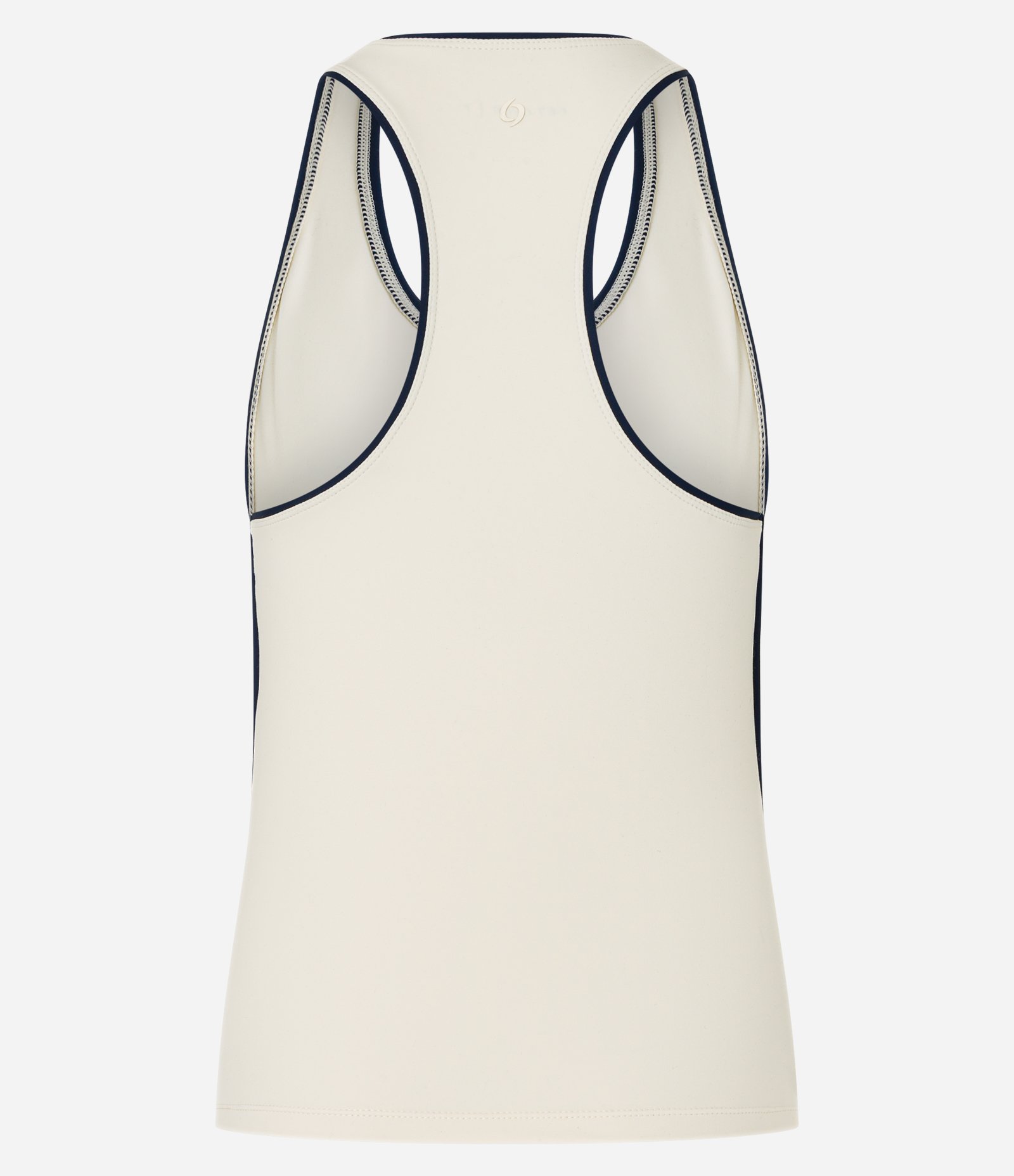 Regata Esportiva em Microfibra com Gola Halter e Vieses Contrastantes Off White 7