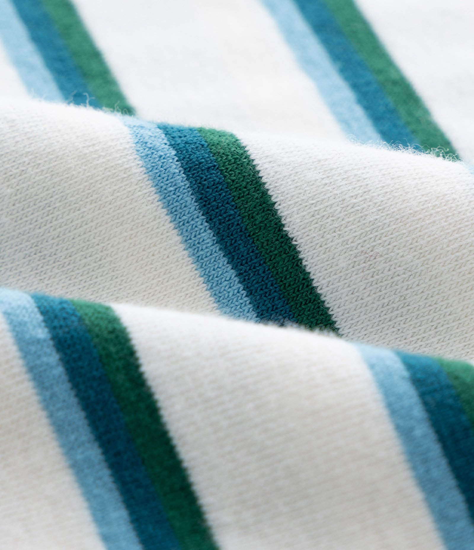 Camiseta Listrada em Algodão Curve & Plus Size Off White/Azul/Verde 6